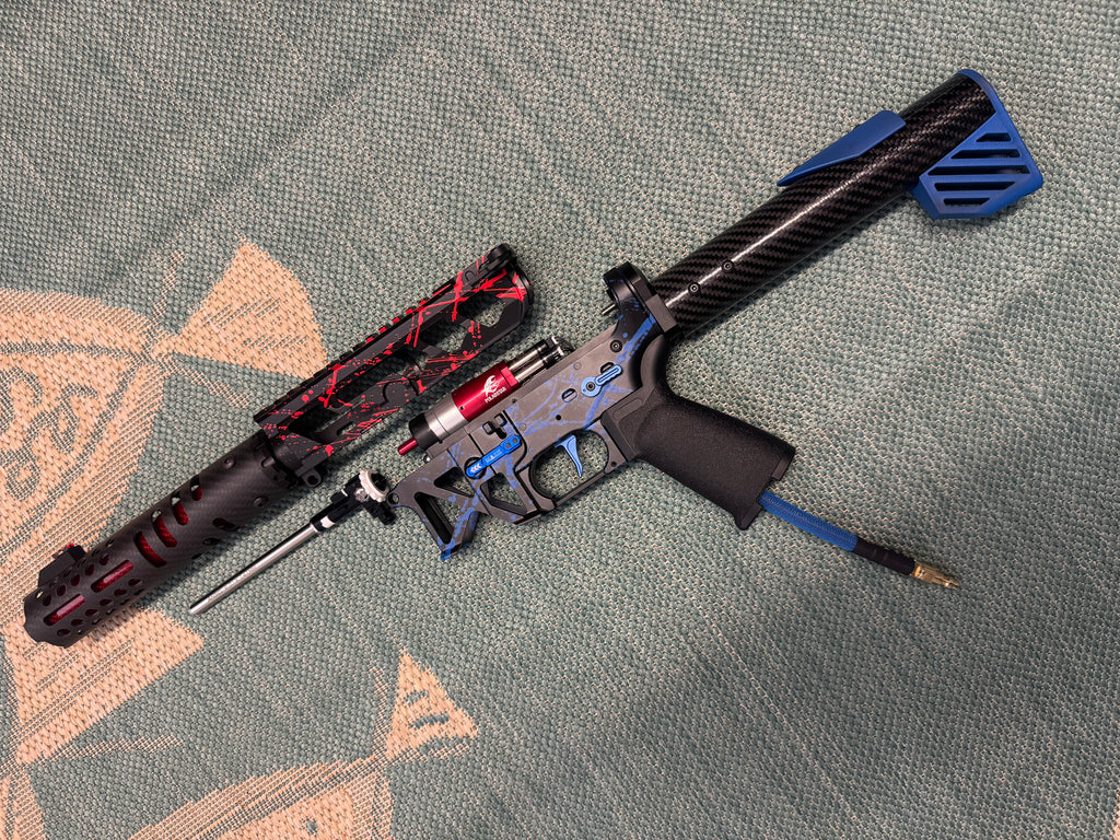KA Tech MAC Polarstars F2 AR8 HPA M4 Carbon Type 2 Skeletonized Cerakote Splatter