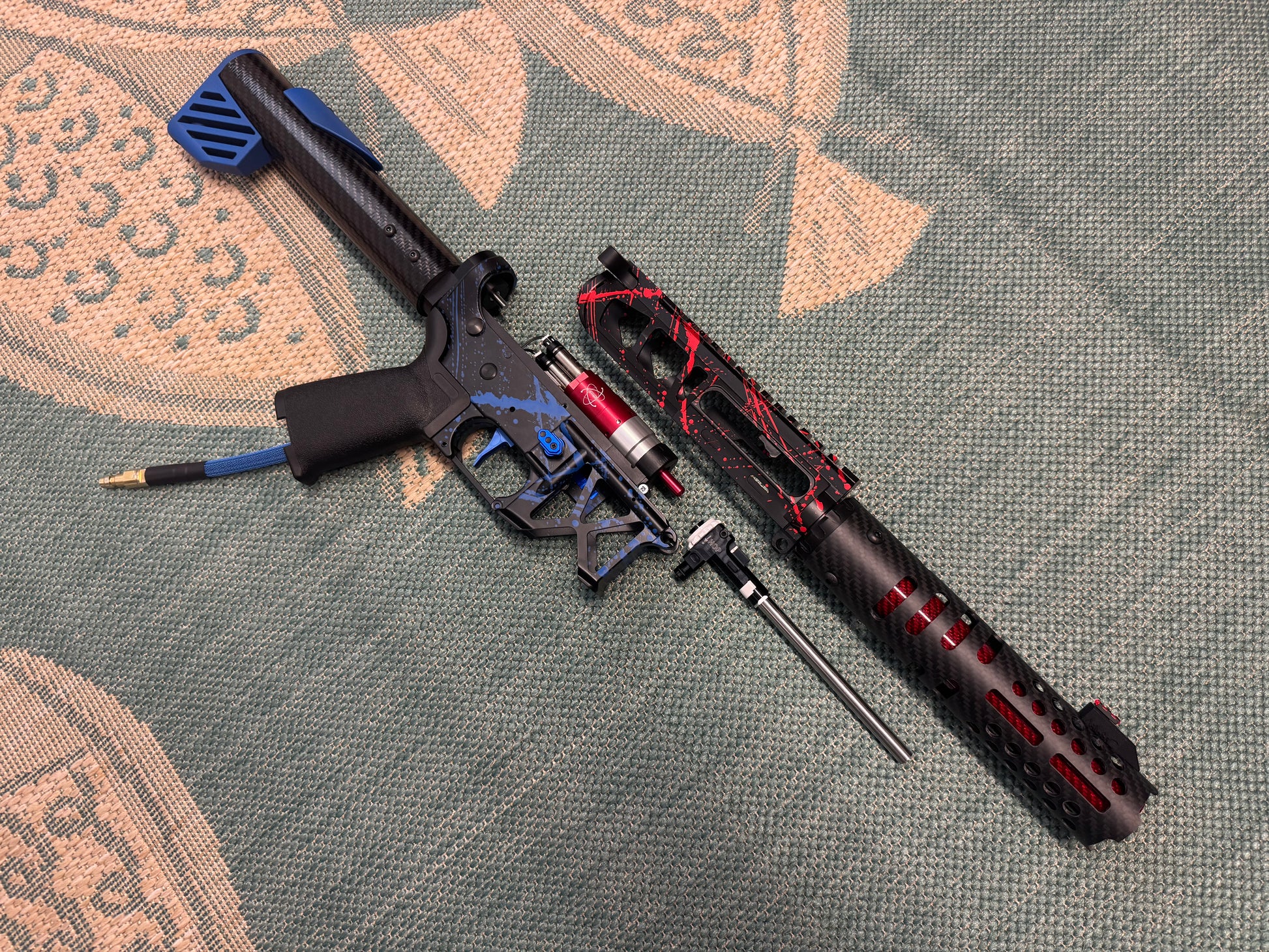 KA Tech MAC Polarstars F2 AR8 HPA M4 Carbon Type 2 Skeletonized Cerakote Splatter