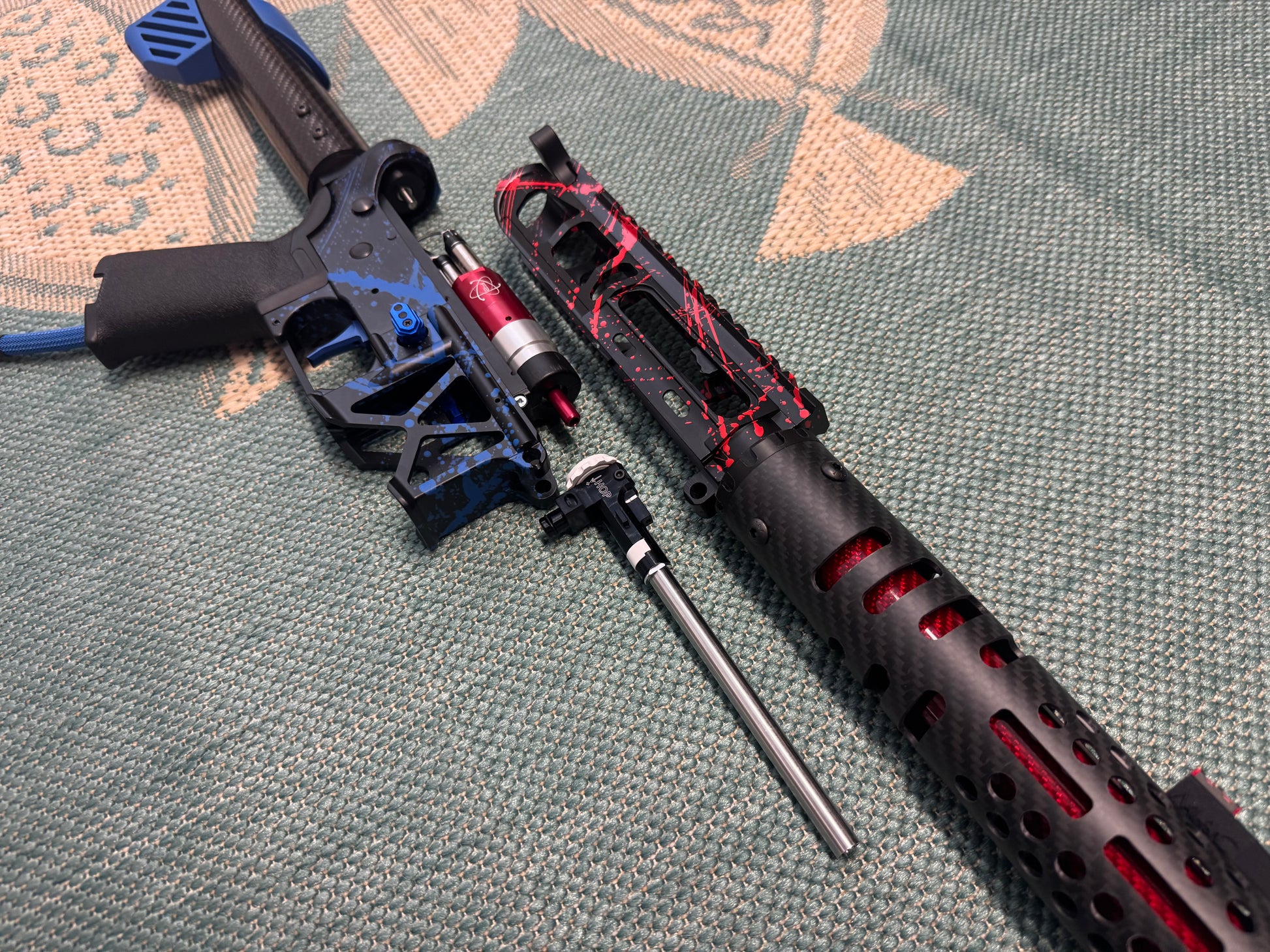 KA Tech MAC Polarstars F2 AR8 HPA M4 Carbon Type 2 Skeletonized Cerakote Splatter