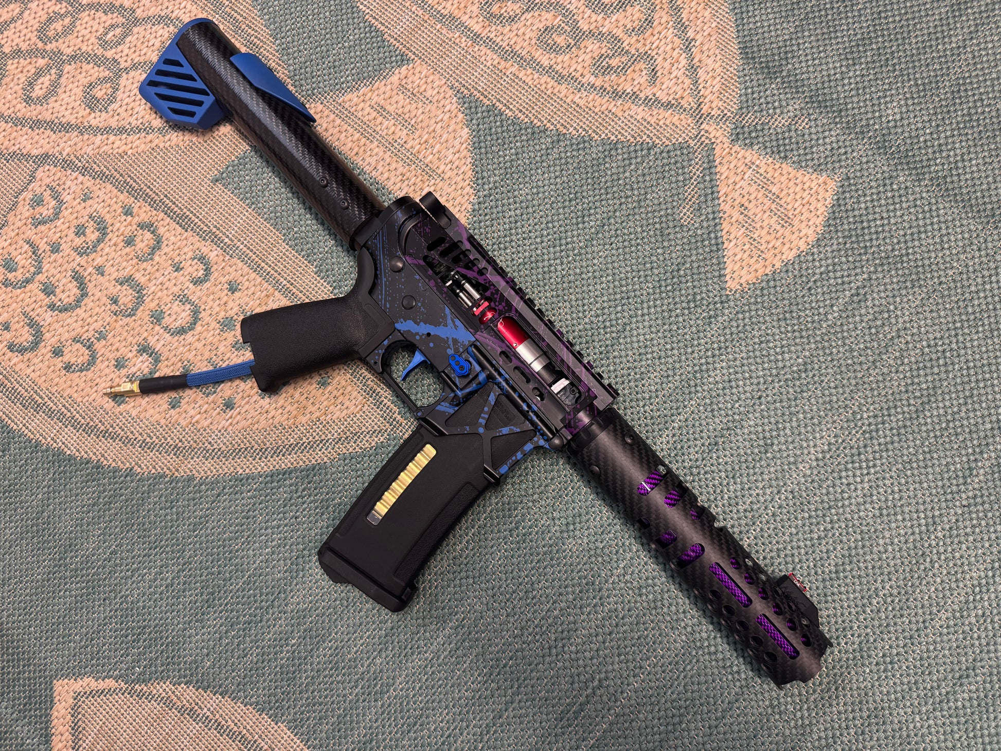 KA Tech MAC Polarstars F2 AR8 HPA M4 Carbon Type 2 Skeletonized Cerakote Splatter