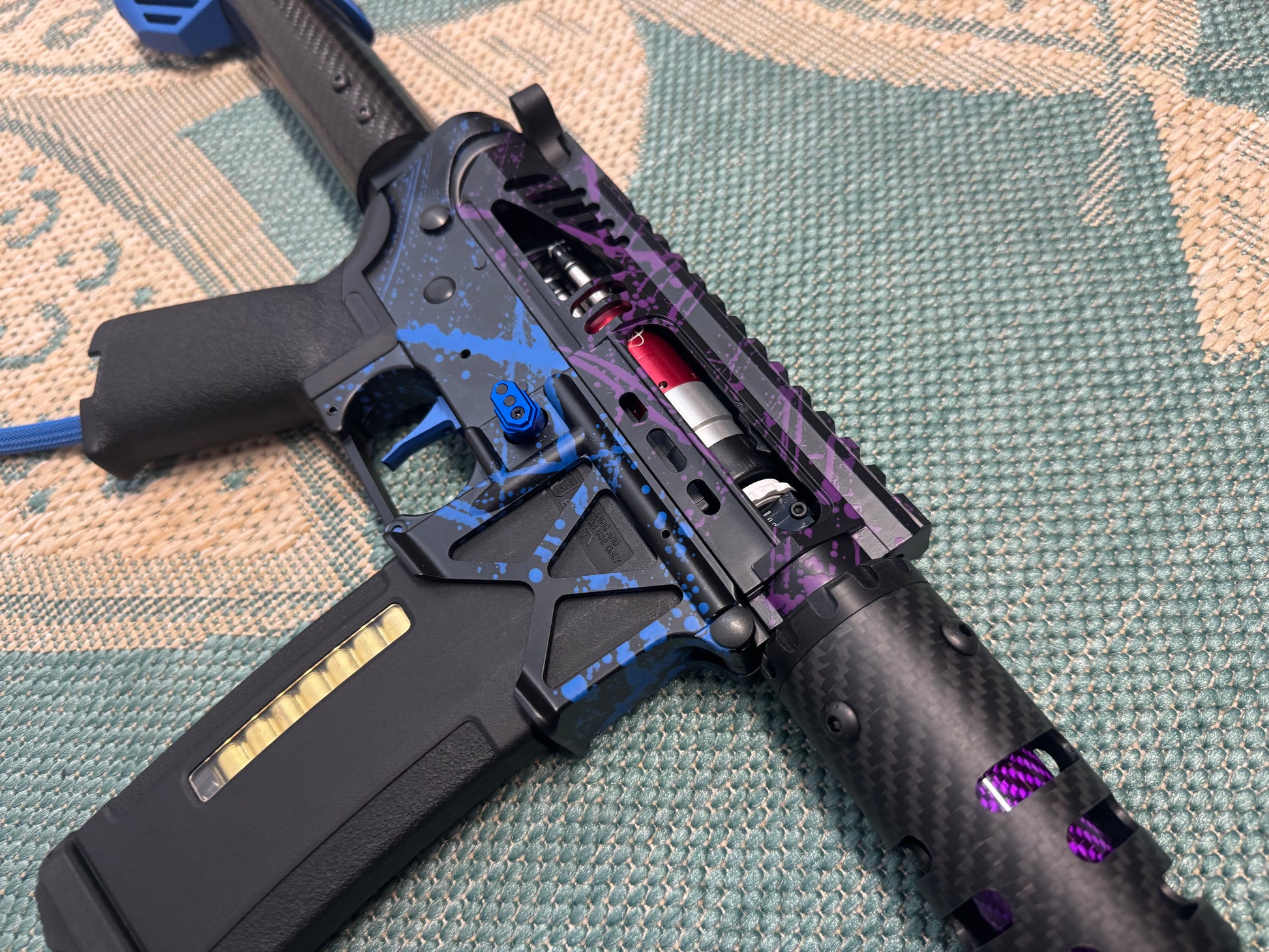 KA Tech MAC Polarstars F2 AR8 HPA M4 Carbon Type 2 Skeletonized Cerakote Splatter