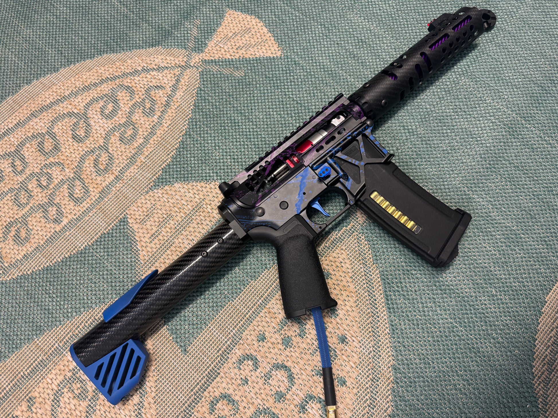 KA Tech MAC Polarstars F2 AR8 HPA M4 Carbon Type 2 Skeletonized Cerakote Splatter