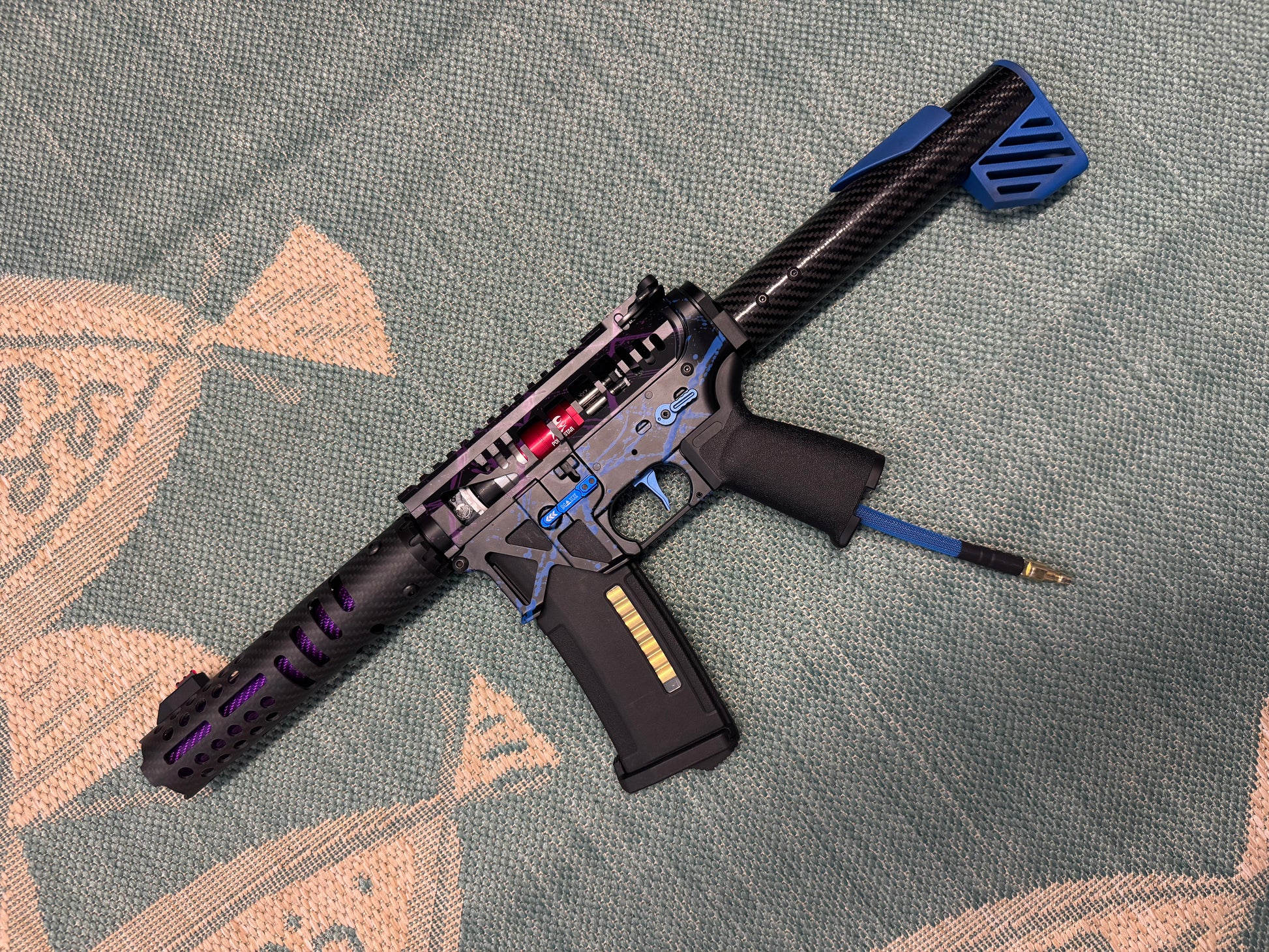 KA Tech MAC Polarstars F2 AR8 HPA M4 Carbon Type 2 Skeletonized Cerakote Splatter