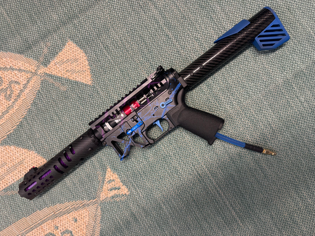KA Tech MAC Polarstars F2 AR8 HPA M4 Carbon Type 2 Skeletonized Cerakote Splatter
