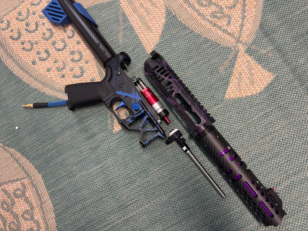 KA Tech MAC Polarstars F2 AR8 HPA M4 Carbon Type 2 Skeletonized Cerakote Splatter