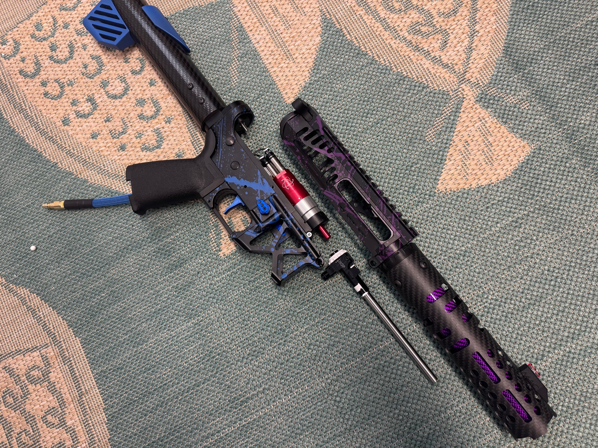 KA Tech MAC Polarstars F2 AR8 HPA M4 Carbon Type 2 Skeletonized Cerakote Splatter