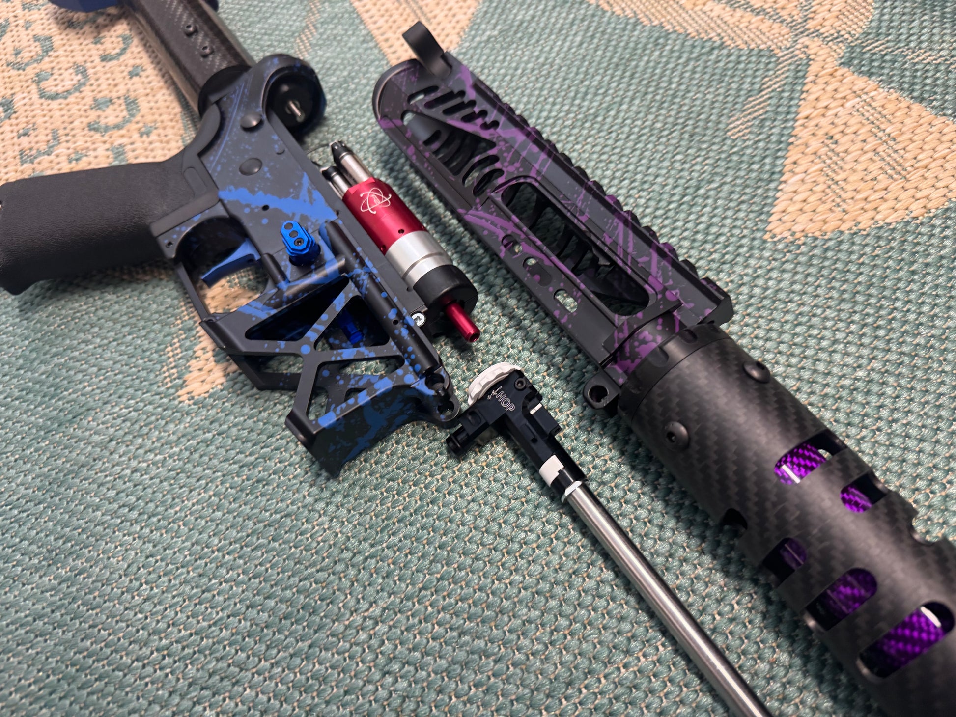 KA Tech MAC Polarstars F2 AR8 HPA M4 Carbon Type 2 Skeletonized Cerakote Splatter