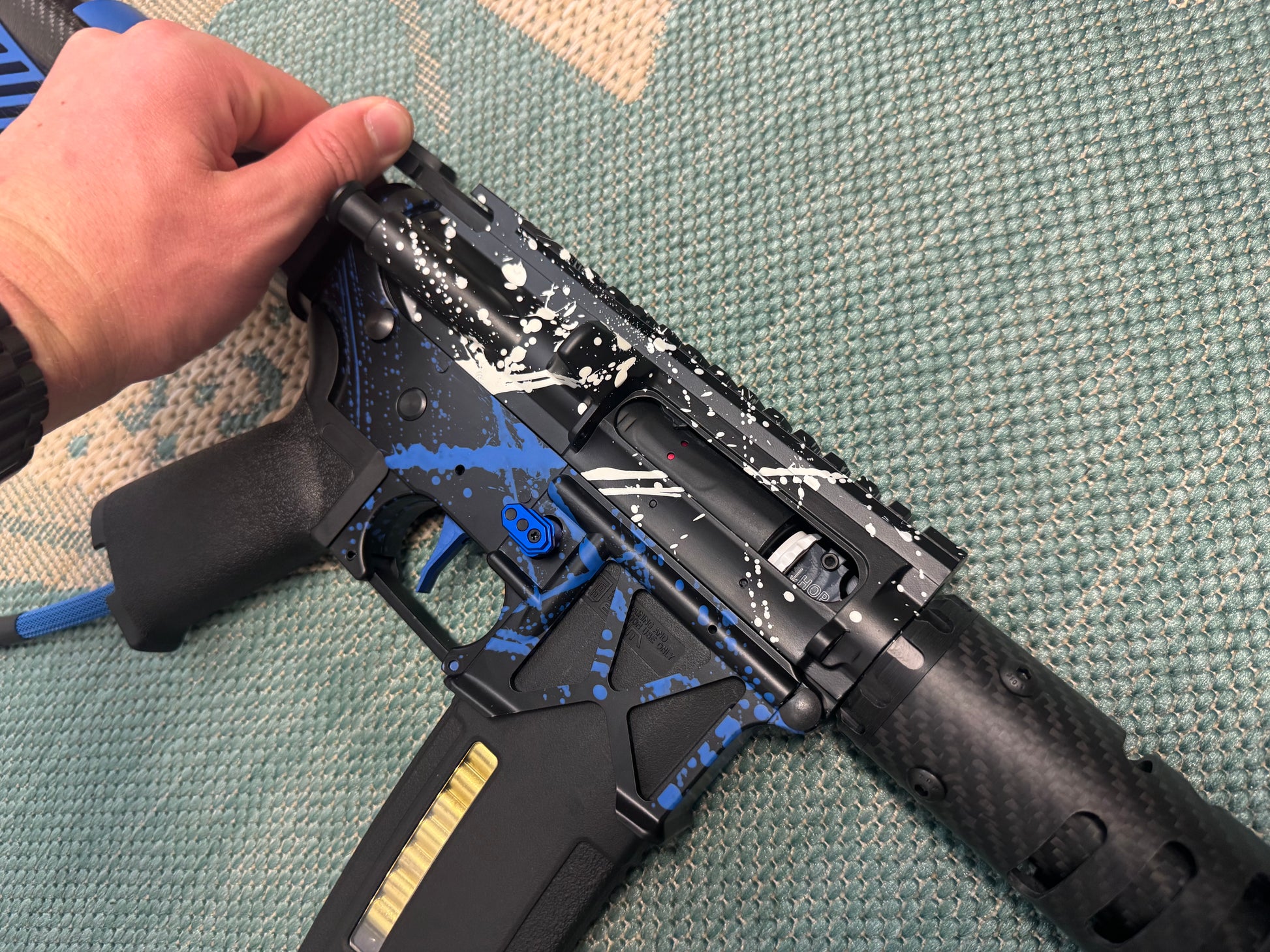 KA Tech MAC Polarstars F2 AR8 HPA M4 Carbon Type 2 Skeletonized Cerakote Splatter