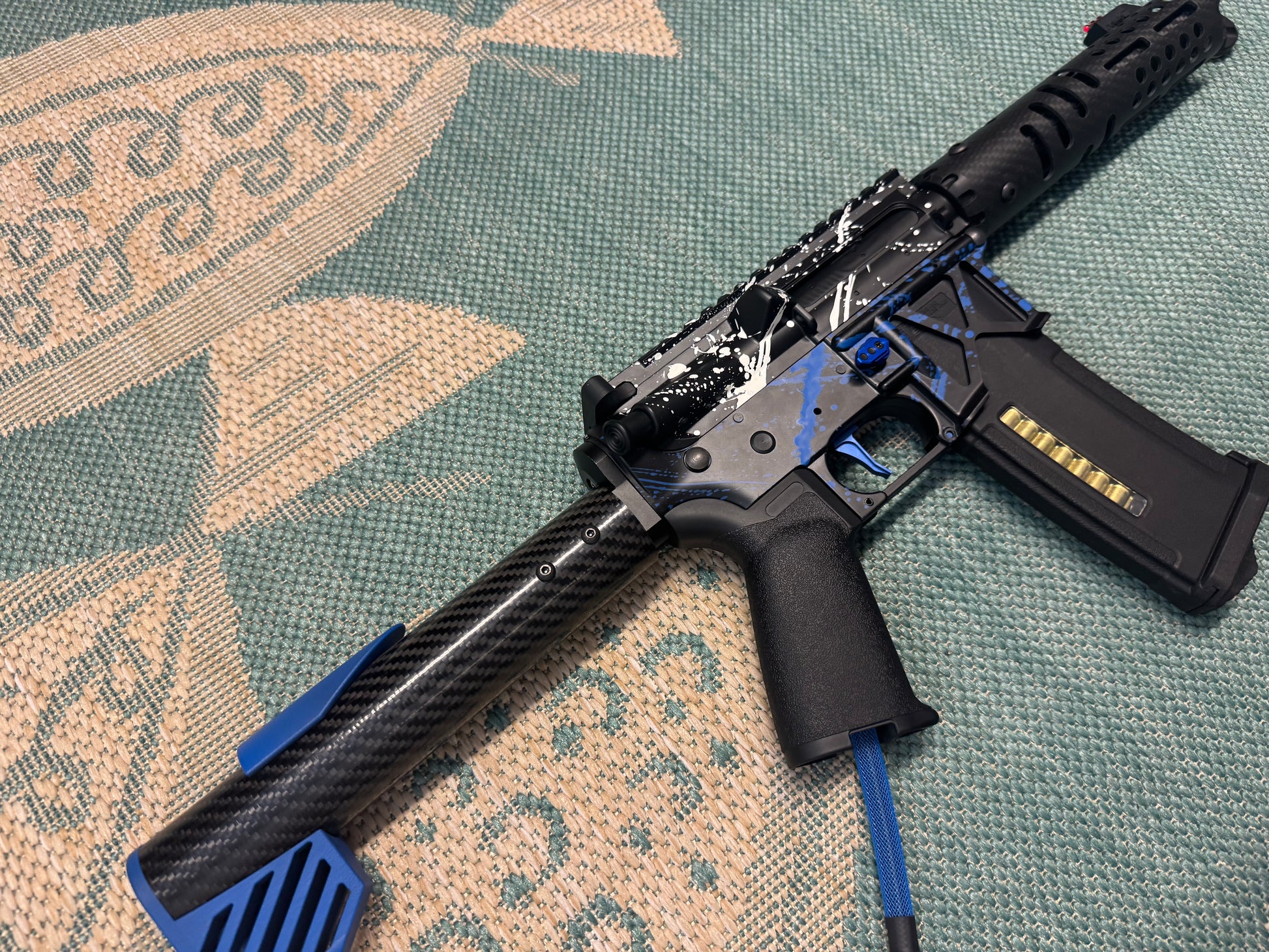 KA Tech MAC Polarstars F2 AR8 HPA M4 Carbon Type 2 Skeletonized Cerakote Splatter
