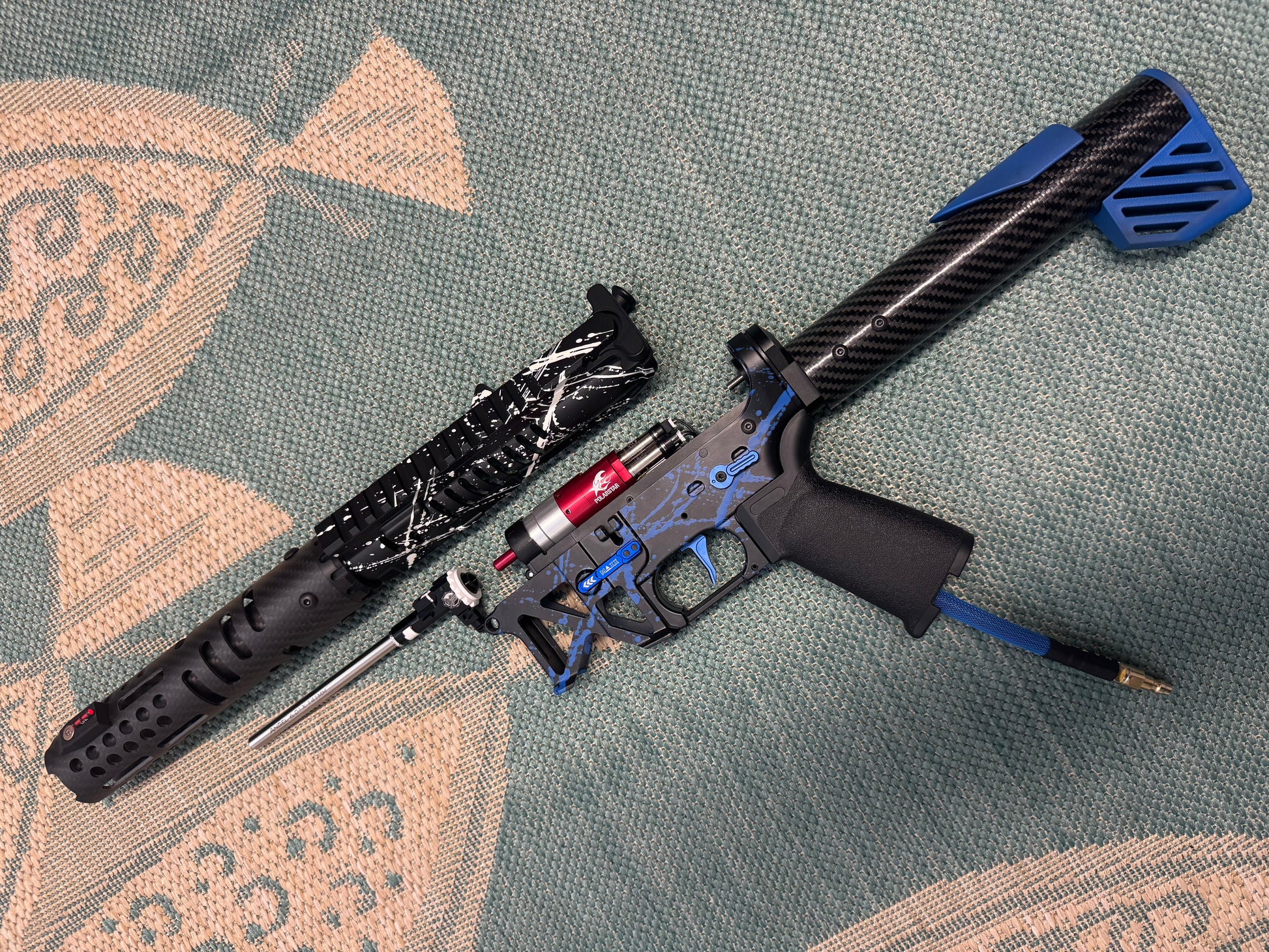 KA Tech MAC Polarstars F2 AR8 HPA M4 Carbon Type 2 Skeletonized Cerakote Splatter