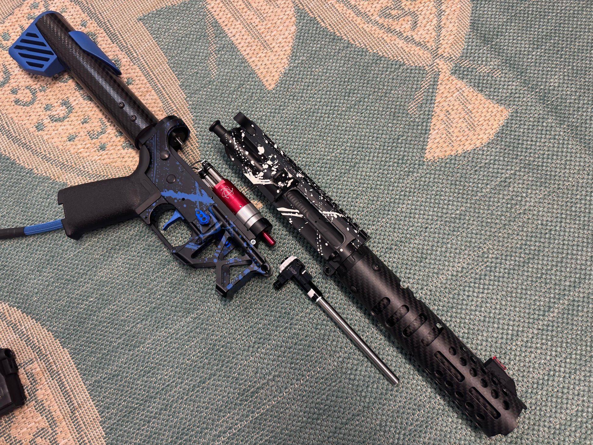 KA Tech MAC Polarstars F2 AR8 HPA M4 Carbon Type 2 Skeletonized Cerakote Splatter