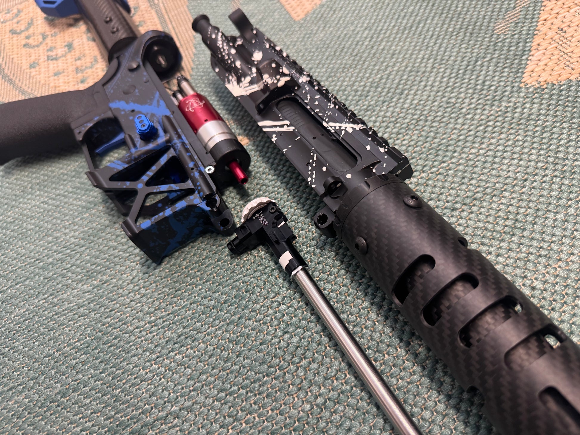KA Tech MAC Polarstars F2 AR8 HPA M4 Carbon Type 2 Skeletonized Cerakote Splatter