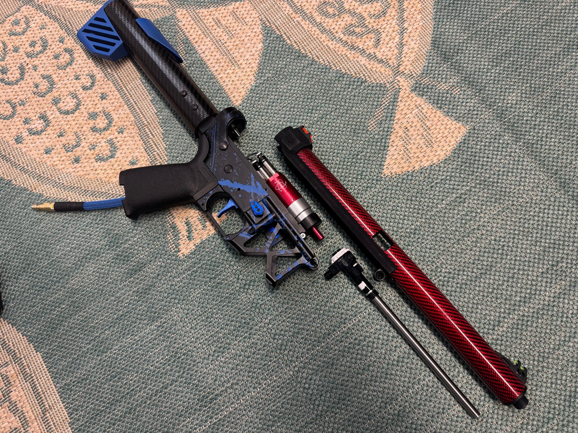 KA Tech MAC Polarstars F2 AR8 HPA M4 Carbon Type 2 Skeletonized Cerakote Splatter