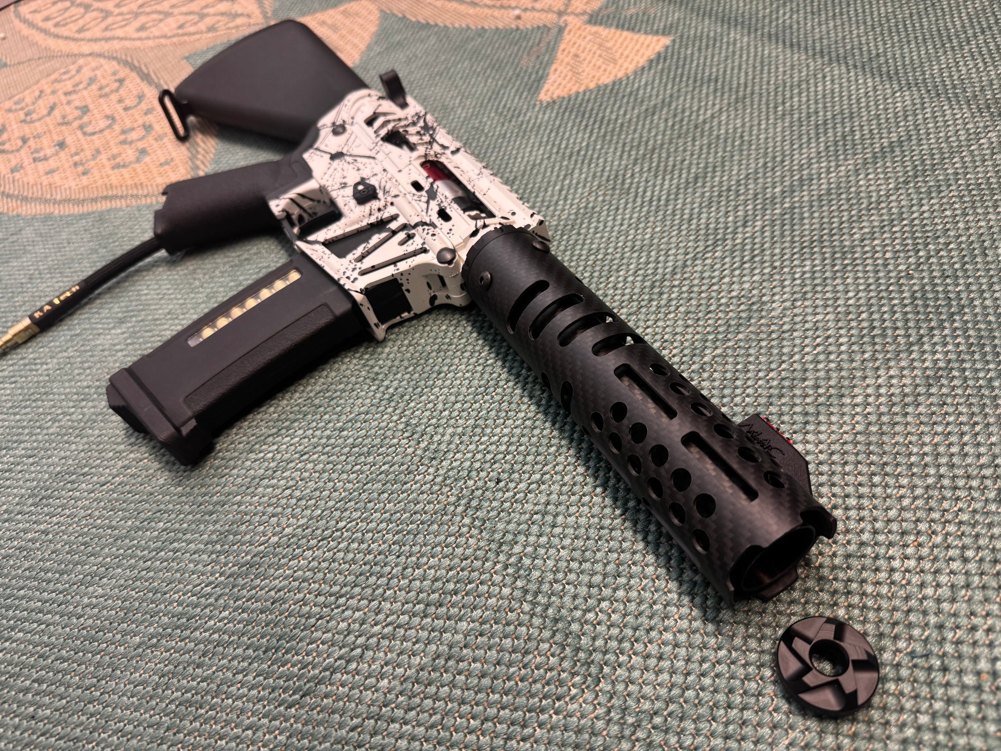KA Tech MAC Airtac Polarstars F2 AR8 HPA M4 Stuby Type 4 Skeletonized Cerakote Splatter
