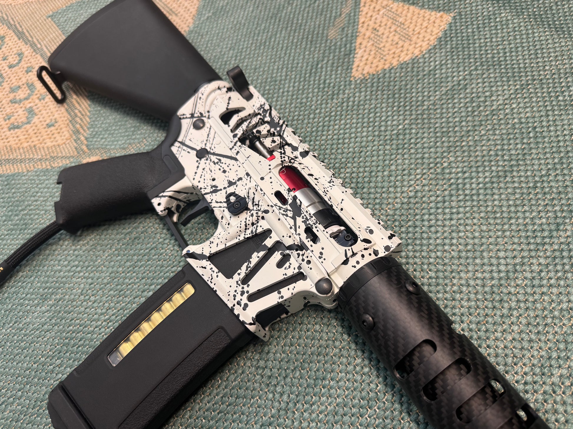 KA Tech MAC Airtac Polarstars F2 AR8 HPA M4 Stuby Type 4 Skeletonized Cerakote Splatter