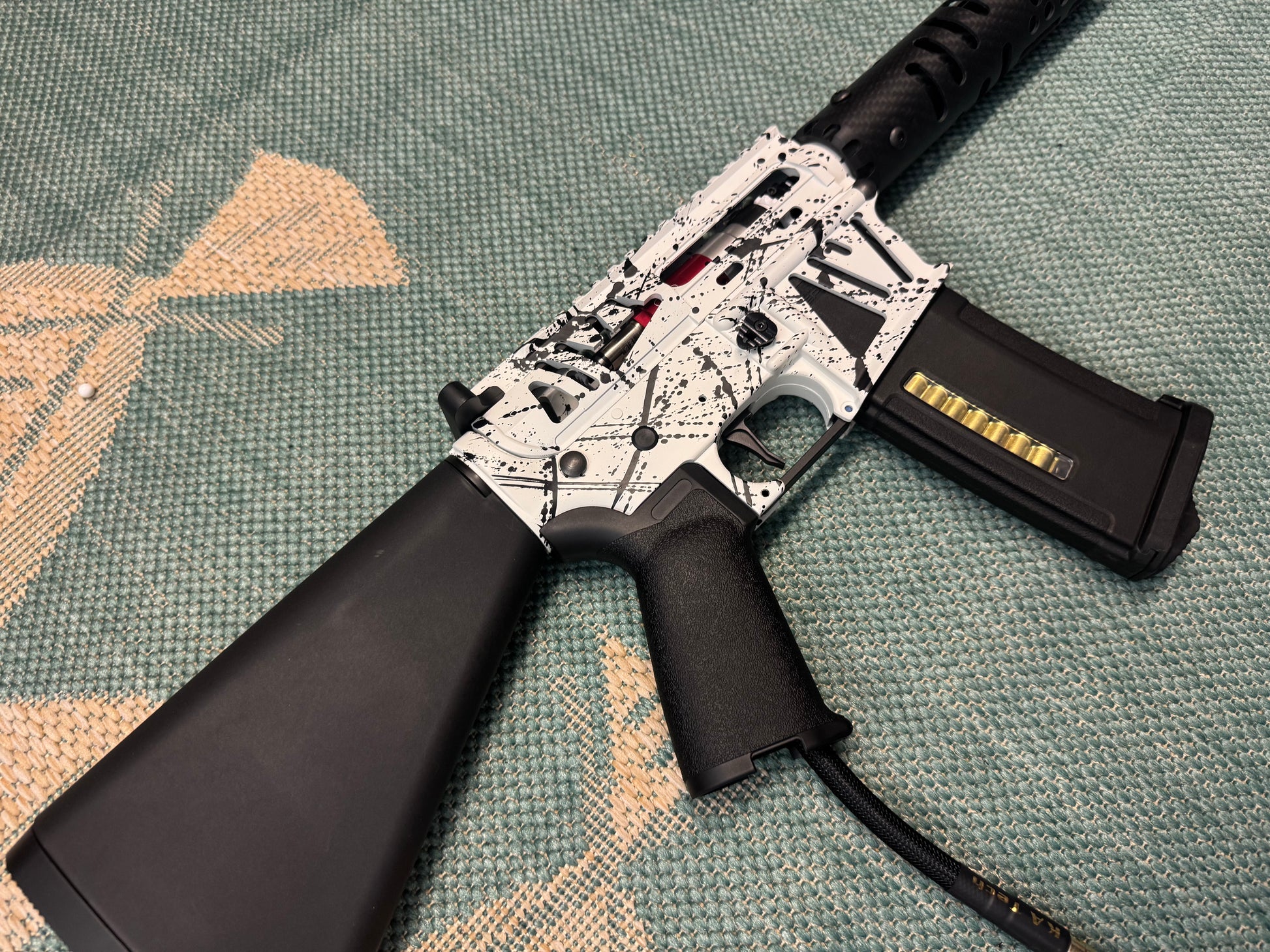 KA Tech MAC Airtac Polarstars F2 AR8 HPA M4 Stuby Type 4 Skeletonized Cerakote Splatter