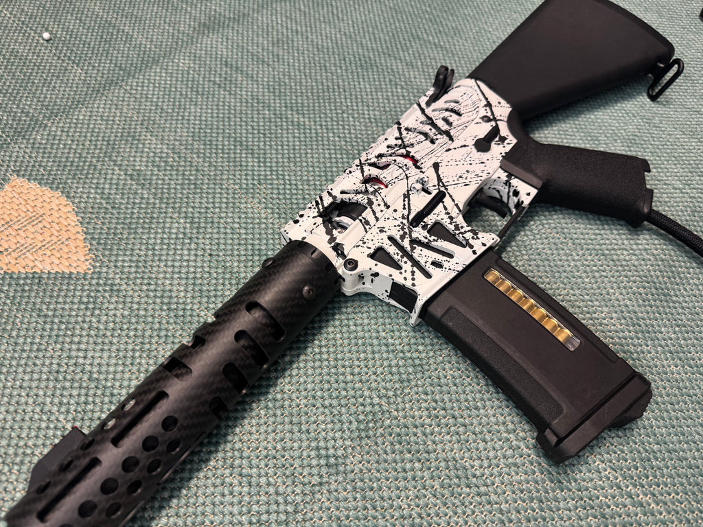 KA Tech MAC Airtac Polarstars F2 AR8 HPA M4 Stuby Type 4 Skeletonized Cerakote Splatter
