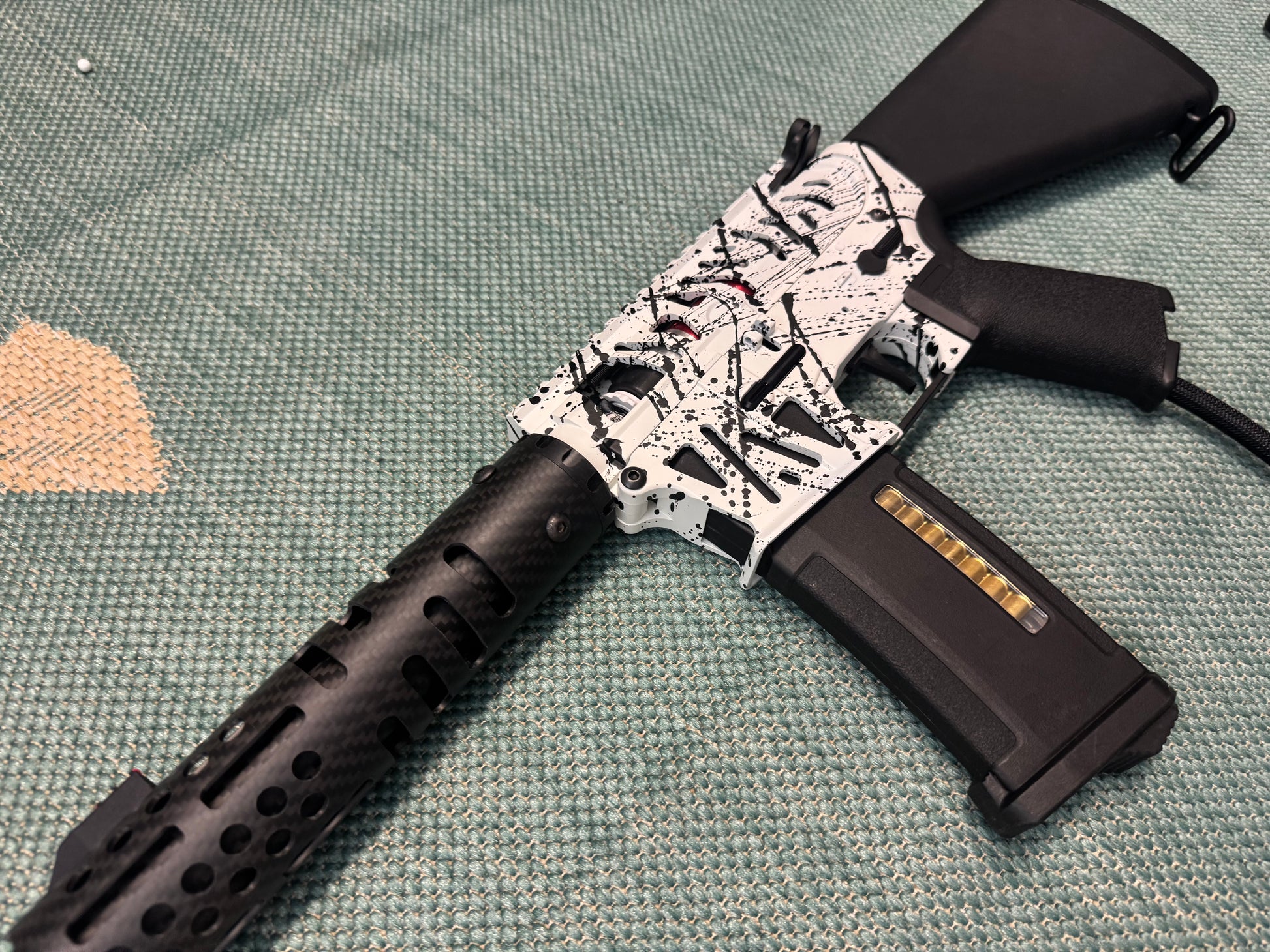 KA Tech MAC Airtac Polarstars F2 AR8 HPA M4 Stuby Type 4 Skeletonized Cerakote Splatter