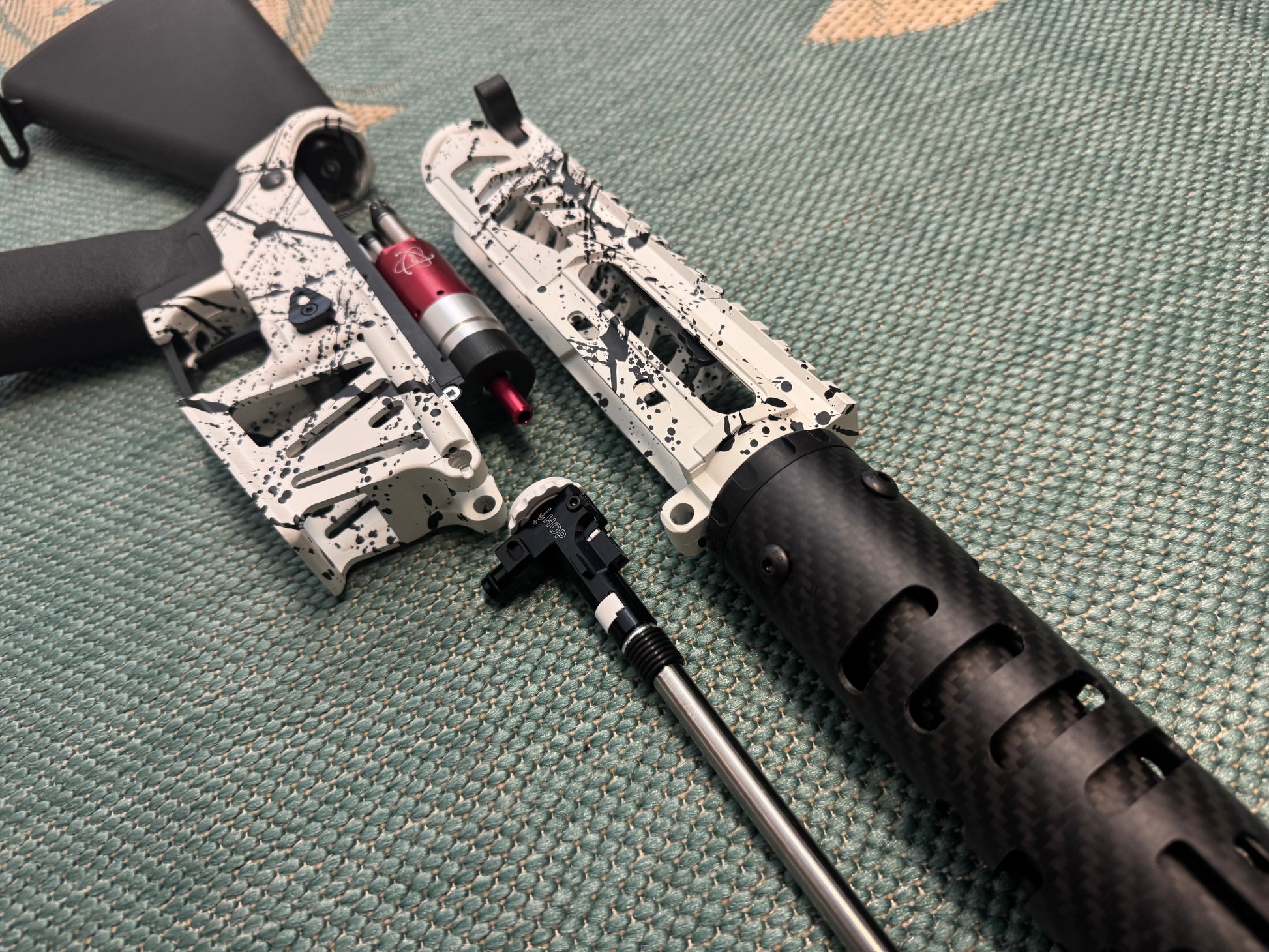 KA Tech MAC Airtac Polarstars F2 AR8 HPA M4 Stuby Type 4 Skeletonized Cerakote Splatter