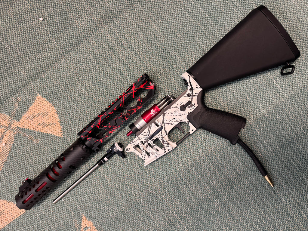 KA Tech MAC Airtac Polarstars F2 AR8 HPA M4 Stuby Type 4 Skeletonized Cerakote Splatter