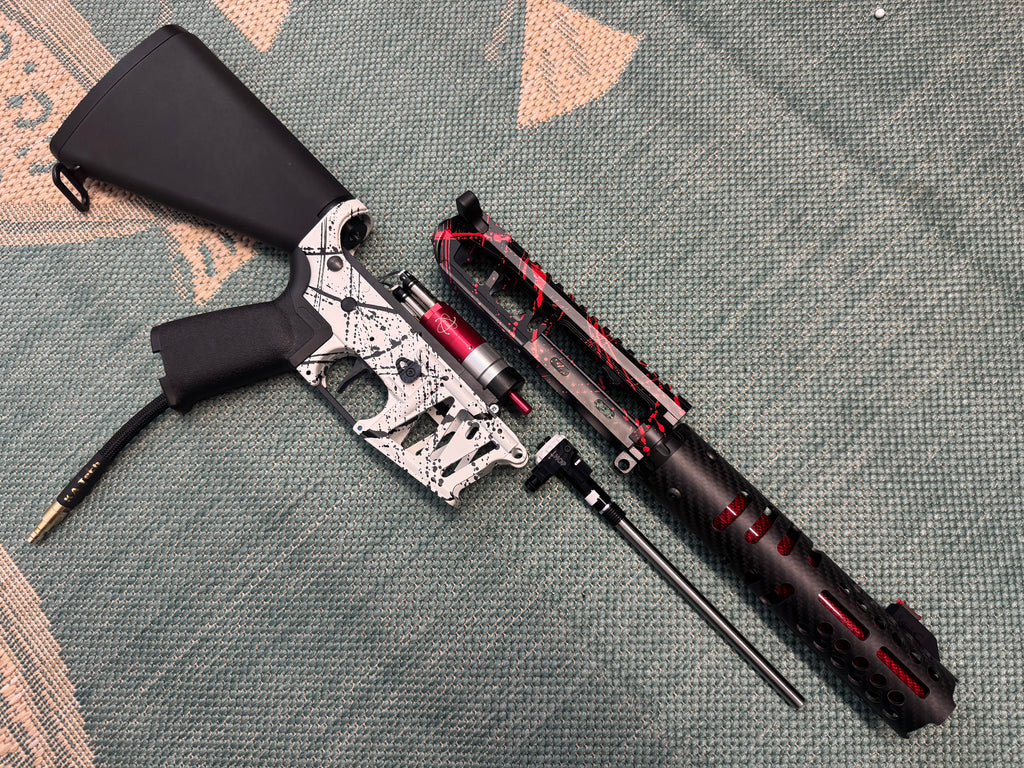 KA Tech MAC Airtac Polarstars F2 AR8 HPA M4 Stuby Type 4 Skeletonized Cerakote Splatter