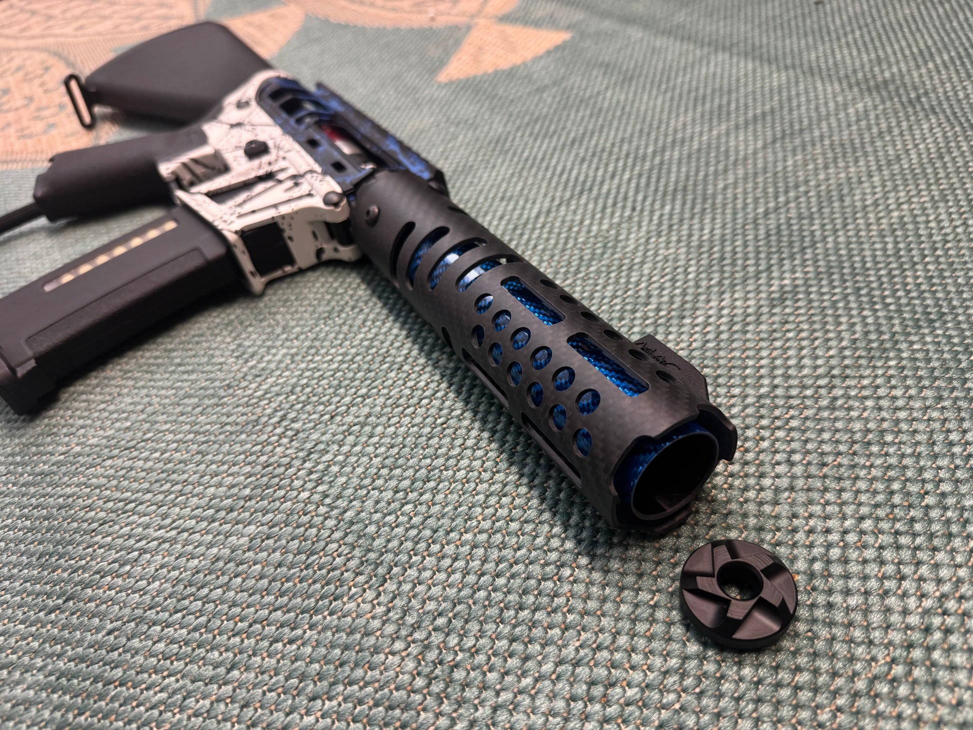 KA Tech MAC Airtac Polarstars F2 AR8 HPA M4 Stuby Type 4 Skeletonized Cerakote Splatter