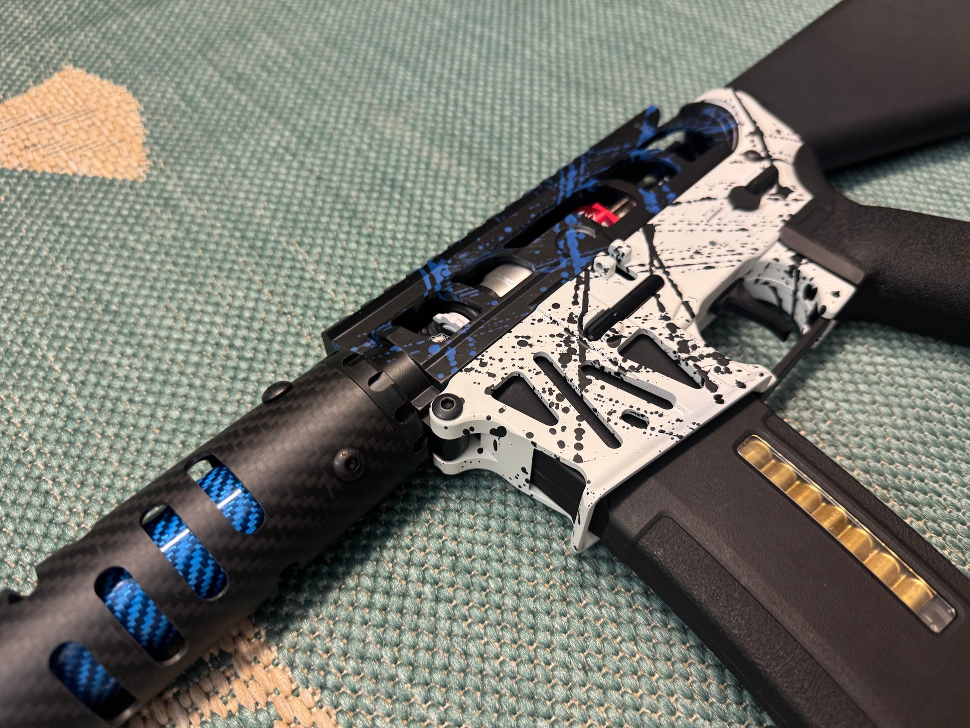 KA Tech MAC Airtac Polarstars F2 AR8 HPA M4 Stuby Type 4 Skeletonized Cerakote Splatter