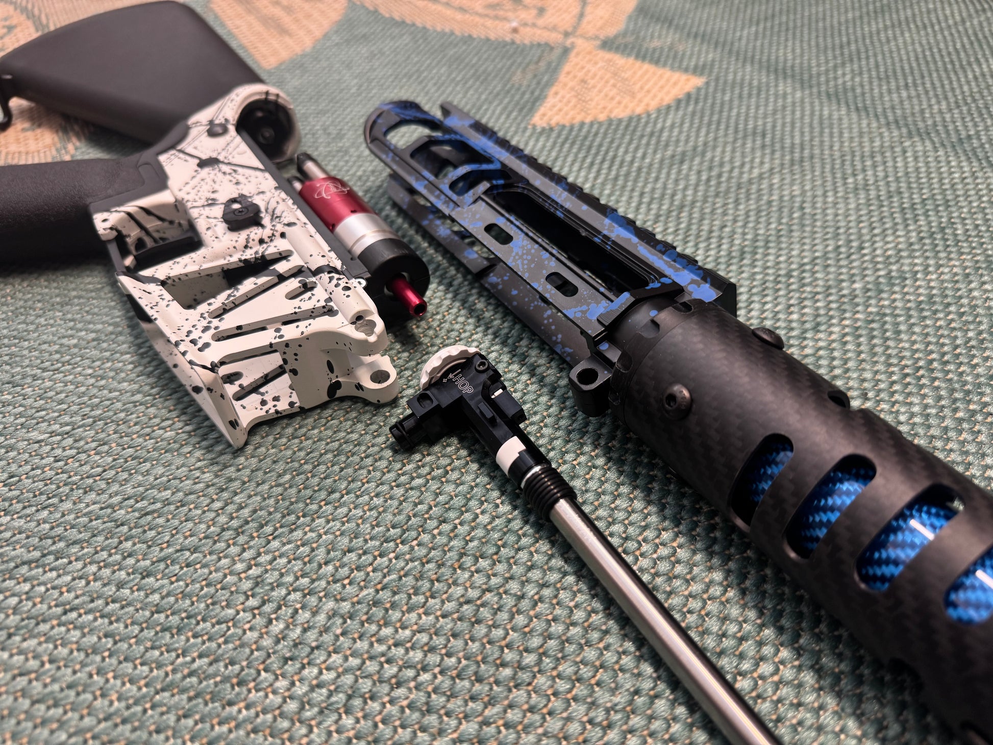 KA Tech MAC Airtac Polarstars F2 AR8 HPA M4 Stuby Type 4 Skeletonized Cerakote Splatter