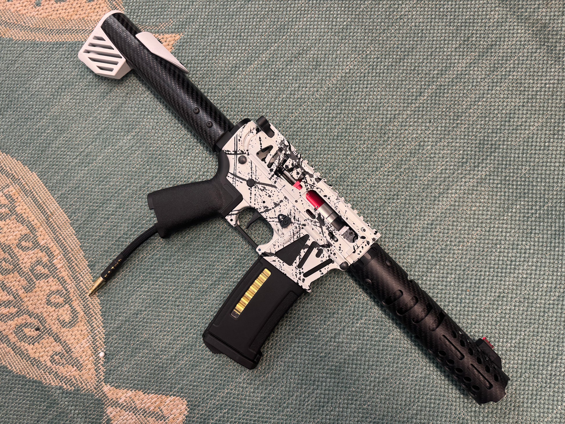 KA Tech MAC Polarstars F2 AR8 HPA M4 Carbon Type 4 Skeletonized Cerakote Splatter