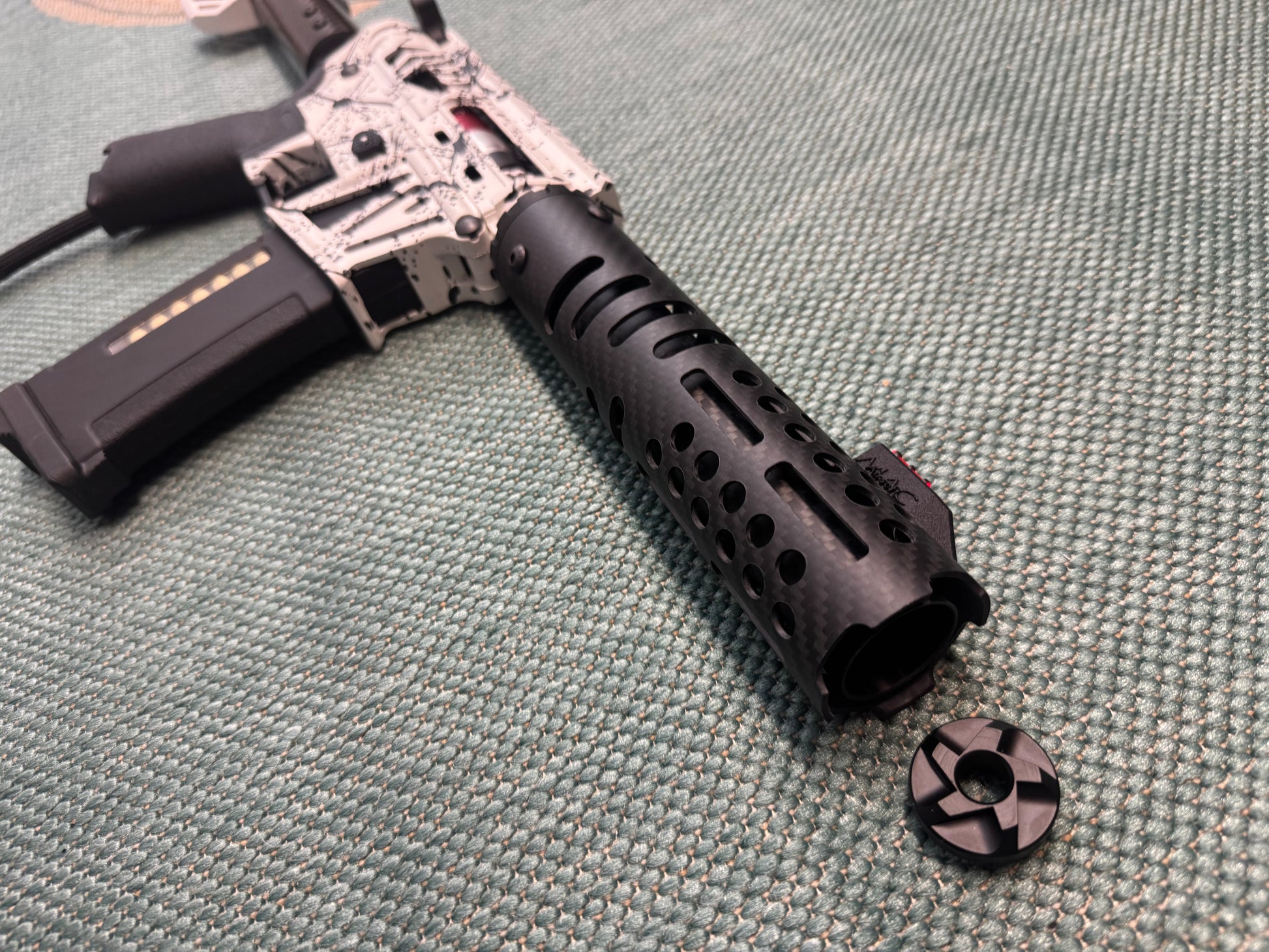 KA Tech MAC Polarstars F2 AR8 HPA M4 Carbon Type 4 Skeletonized Cerakote Splatter