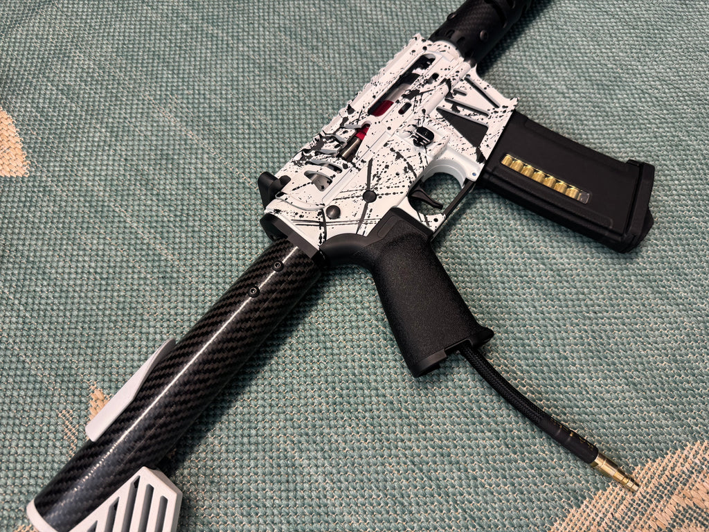 KA Tech MAC Polarstars F2 AR8 HPA M4 Carbon Type 4 Skeletonized Cerakote Splatter