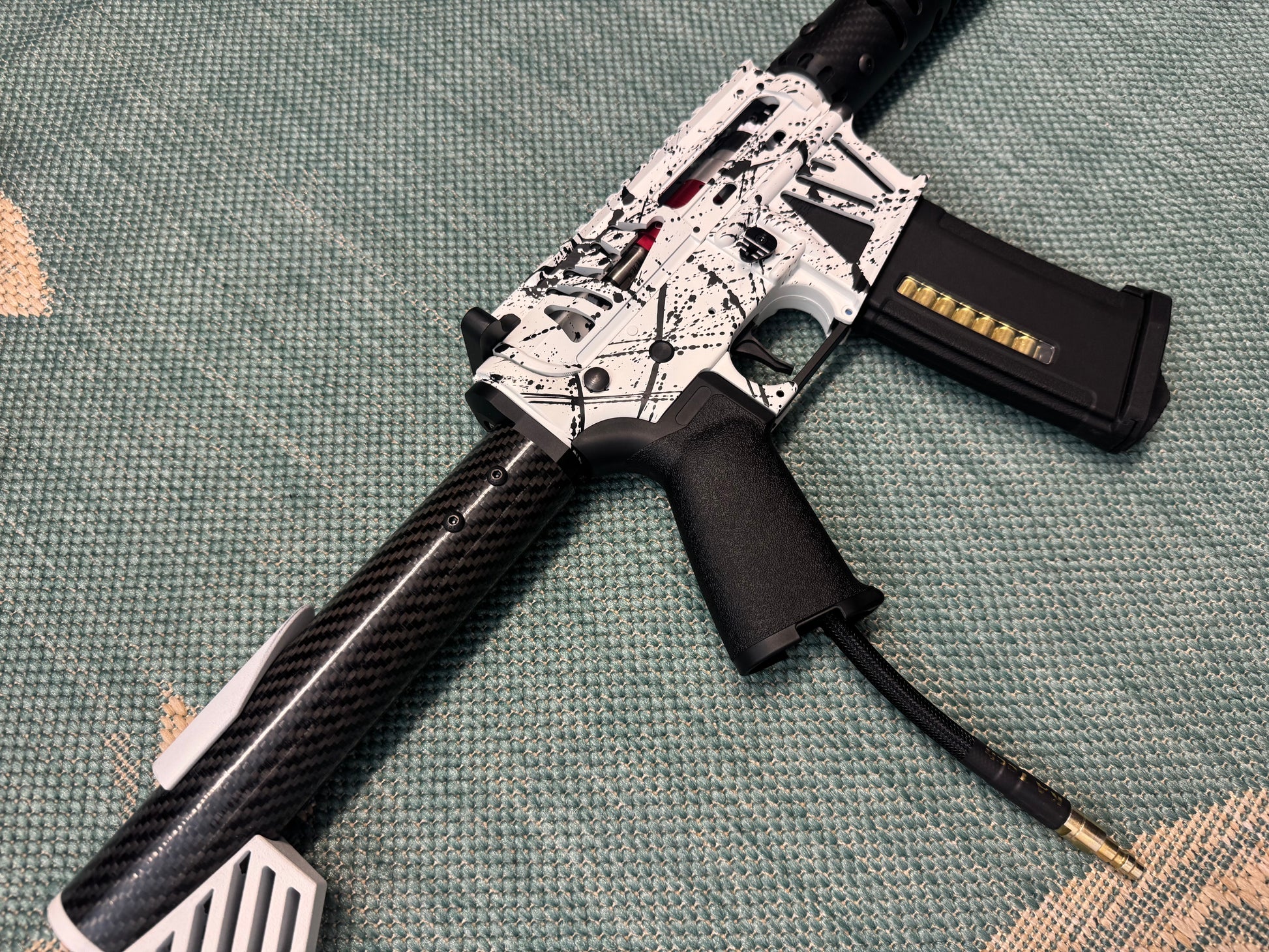 KA Tech MAC Polarstars F2 AR8 HPA M4 Carbon Type 4 Skeletonized Cerakote Splatter