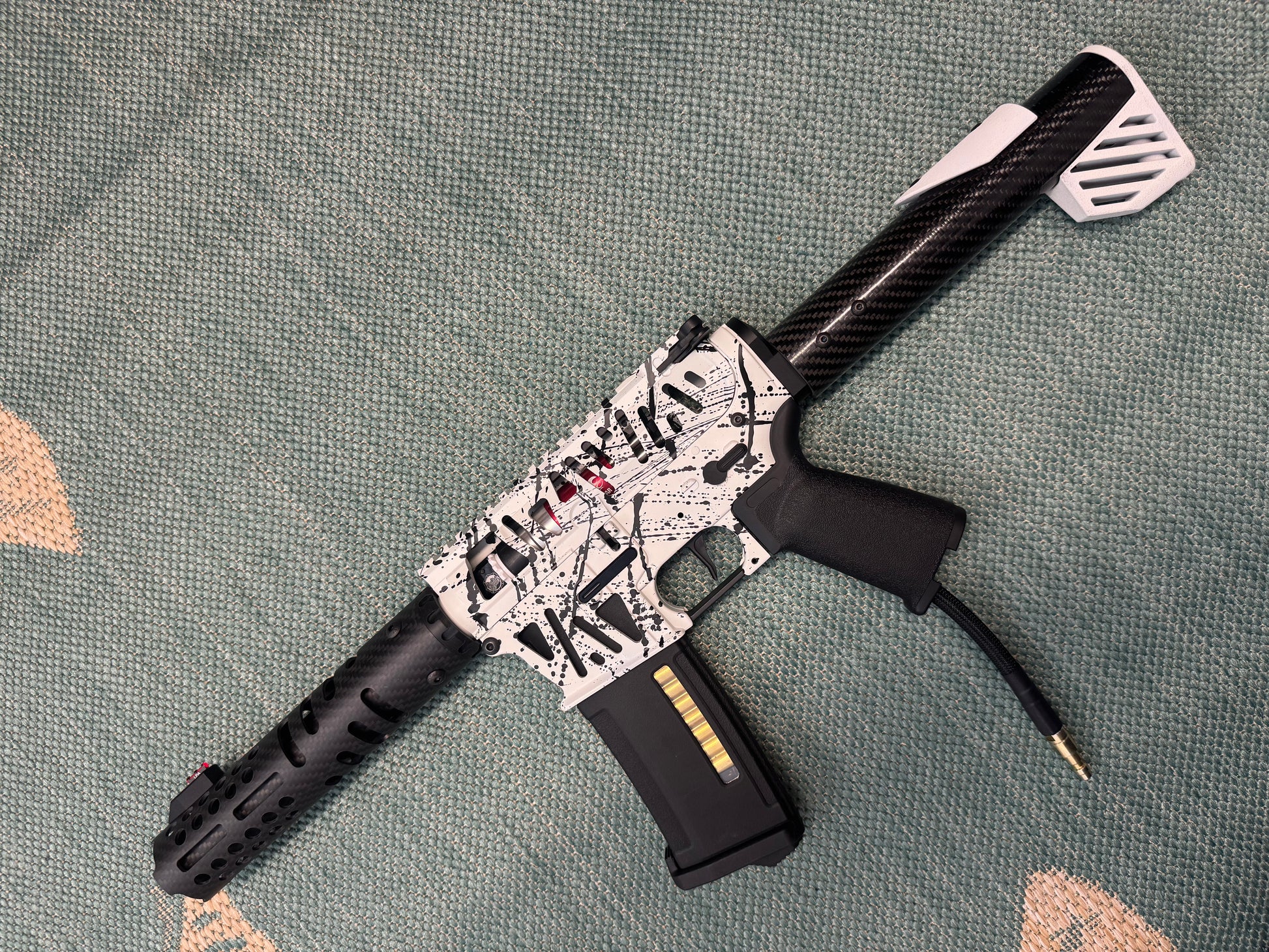 KA Tech MAC Polarstars F2 AR8 HPA M4 Carbon Type 4 Skeletonized Cerakote Splatter