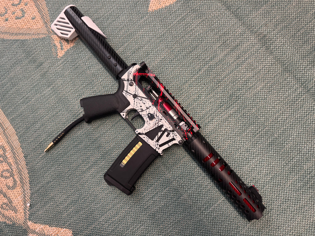 KA Tech MAC Polarstars F2 AR8 HPA M4 Carbon Type 4 Skeletonized Cerakote Splatter