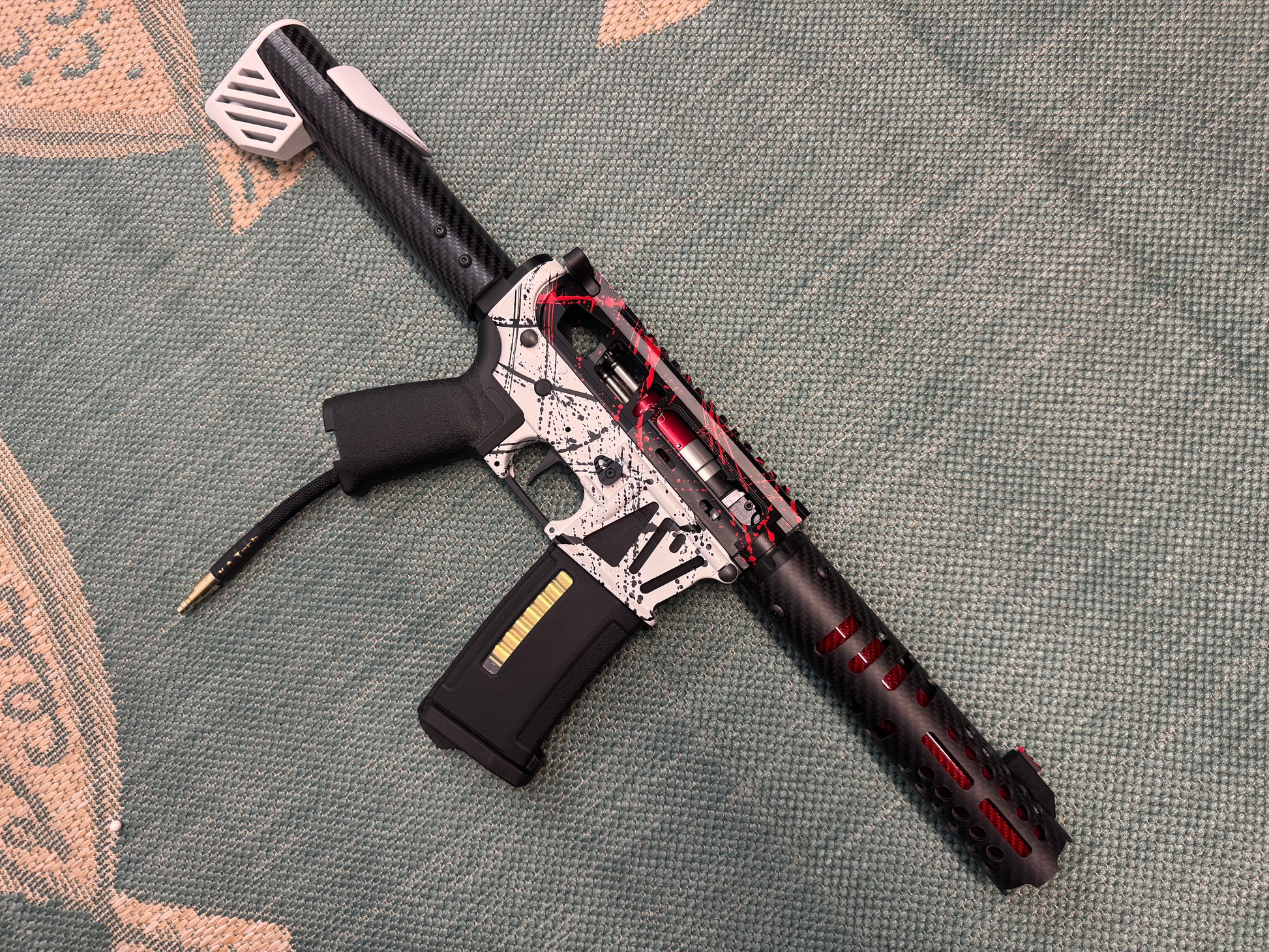KA Tech MAC Polarstars F2 AR8 HPA M4 Carbon Type 4 Skeletonized Cerakote Splatter