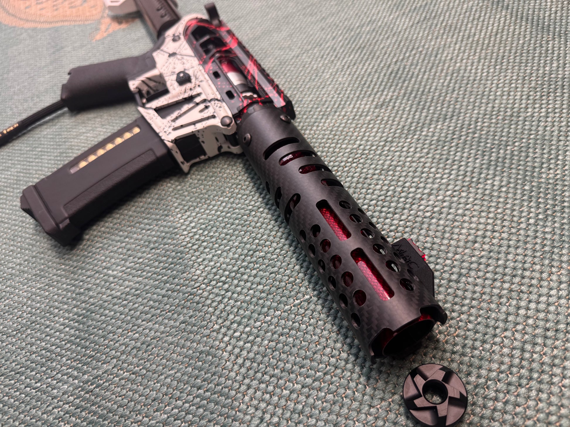 KA Tech MAC Polarstars F2 AR8 HPA M4 Carbon Type 4 Skeletonized Cerakote Splatter