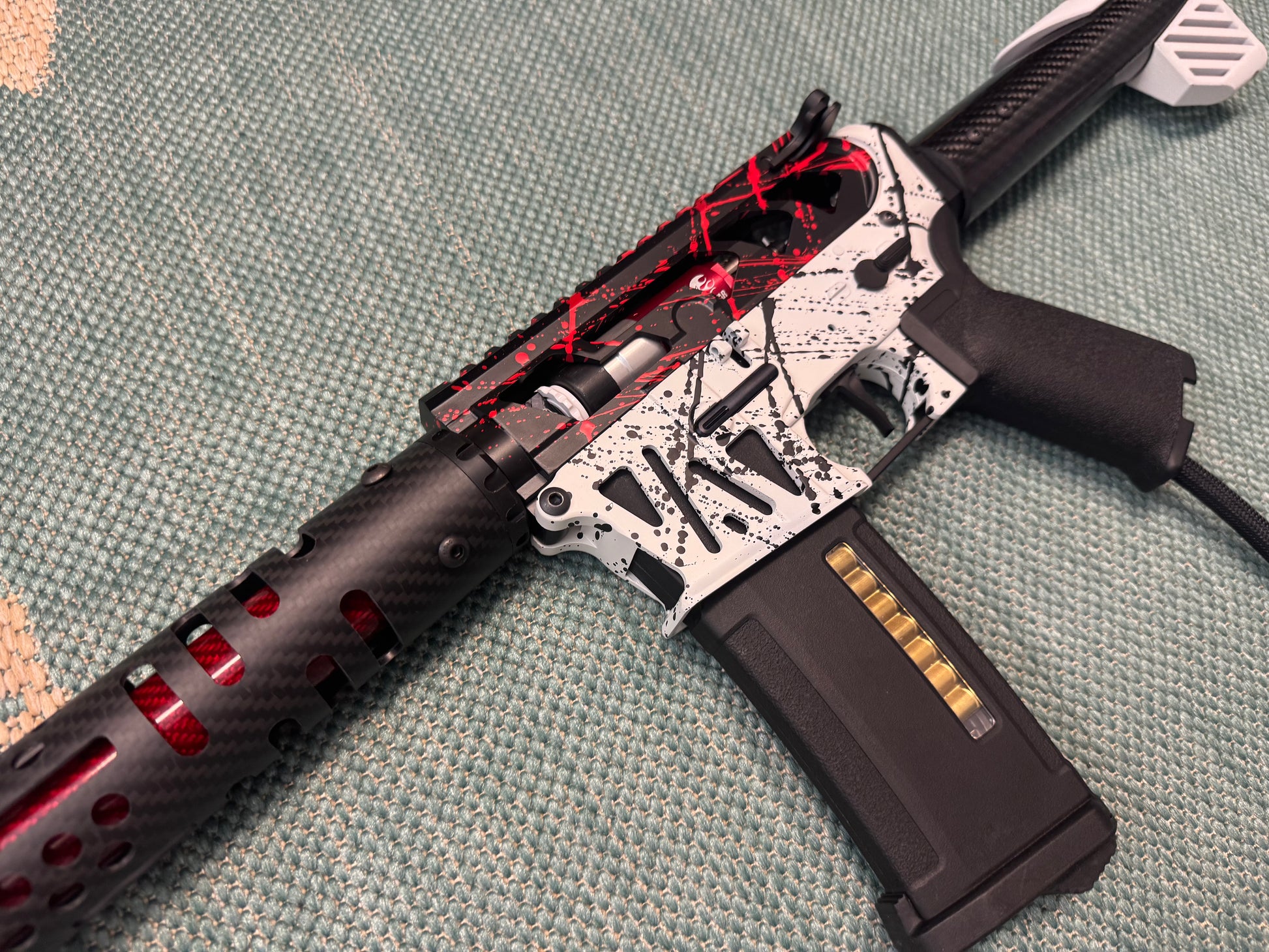 KA Tech MAC Polarstars F2 AR8 HPA M4 Carbon Type 4 Skeletonized Cerakote Splatter