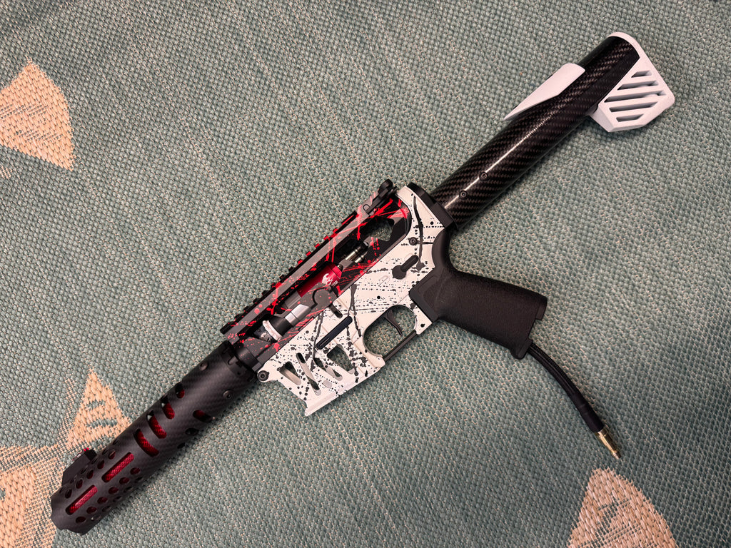 KA Tech MAC Polarstars F2 AR8 HPA M4 Carbon Type 4 Skeletonized Cerakote Splatter