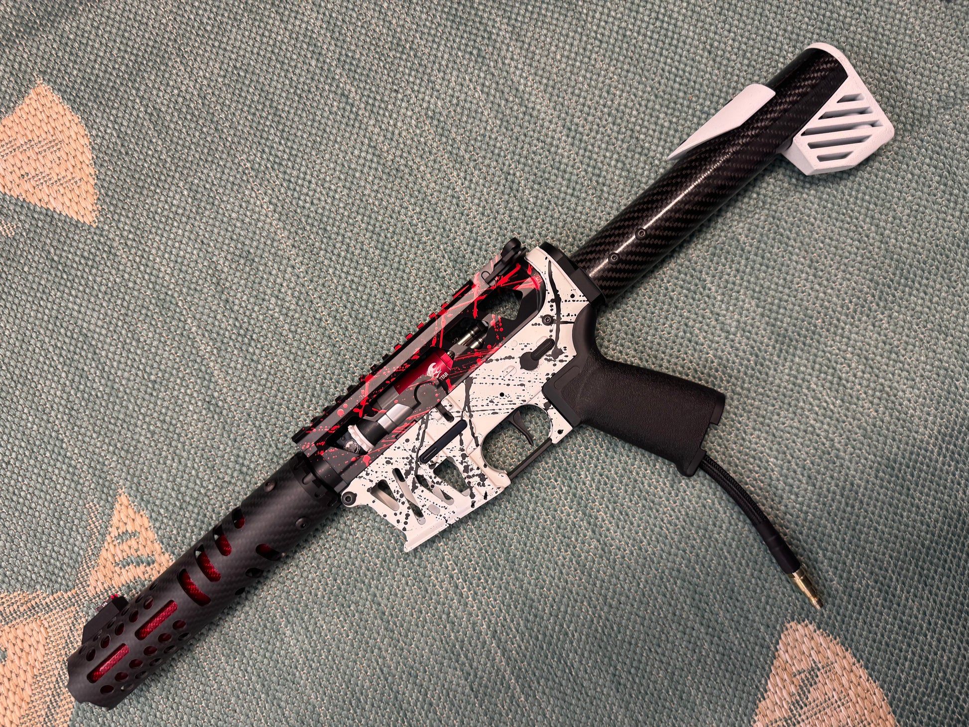 KA Tech MAC Polarstars F2 AR8 HPA M4 Carbon Type 4 Skeletonized Cerakote Splatter