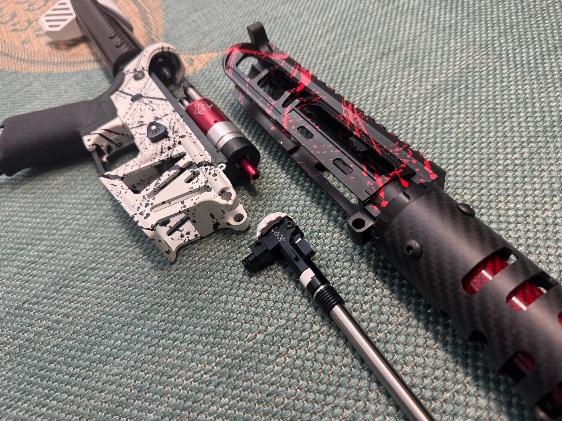 KA Tech MAC Polarstars F2 AR8 HPA M4 Carbon Type 4 Skeletonized Cerakote Splatter