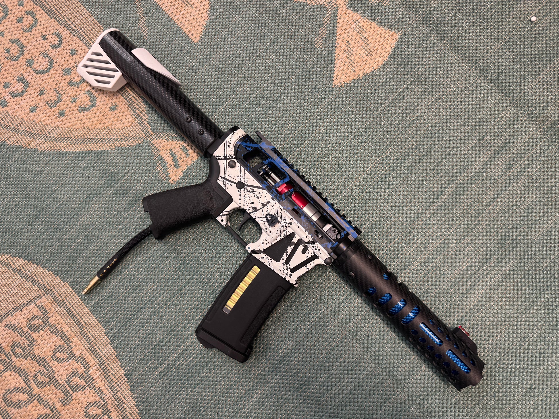 KA Tech MAC Polarstars F2 AR8 HPA M4 Carbon Type 4 Skeletonized Cerakote Splatter