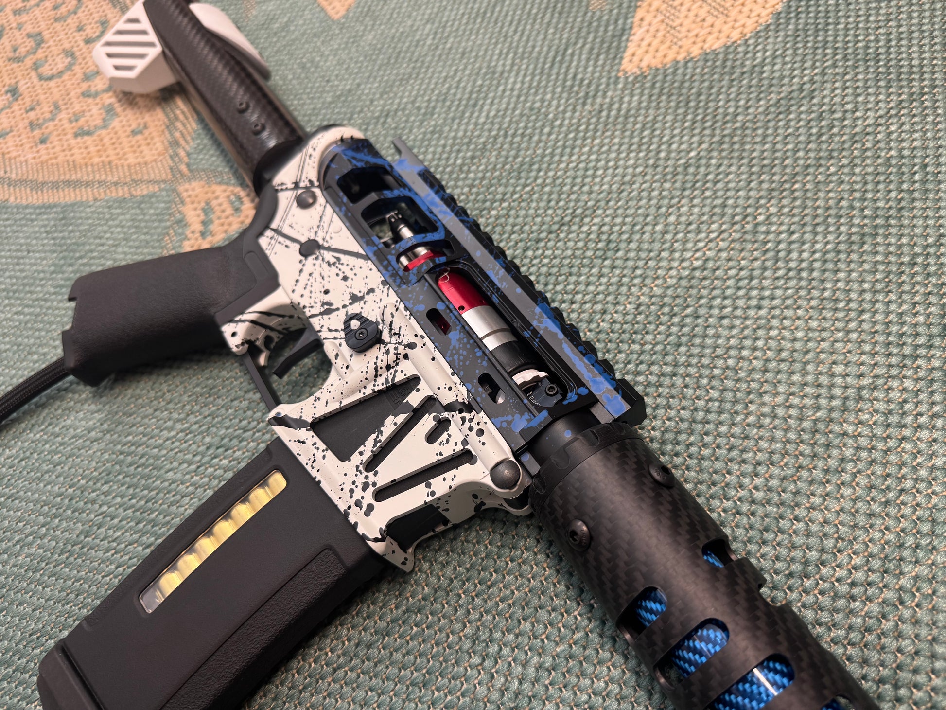 KA Tech MAC Polarstars F2 AR8 HPA M4 Carbon Type 4 Skeletonized Cerakote Splatter