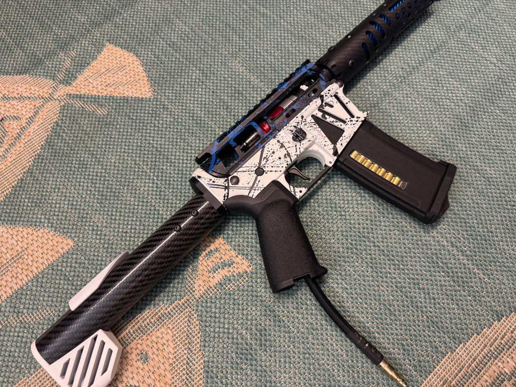 KA Tech MAC Polarstars F2 AR8 HPA M4 Carbon Type 4 Skeletonized Cerakote Splatter