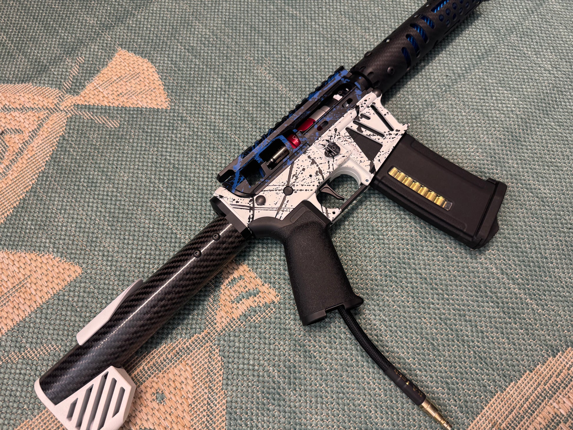 KA Tech MAC Polarstars F2 AR8 HPA M4 Carbon Type 4 Skeletonized Cerakote Splatter