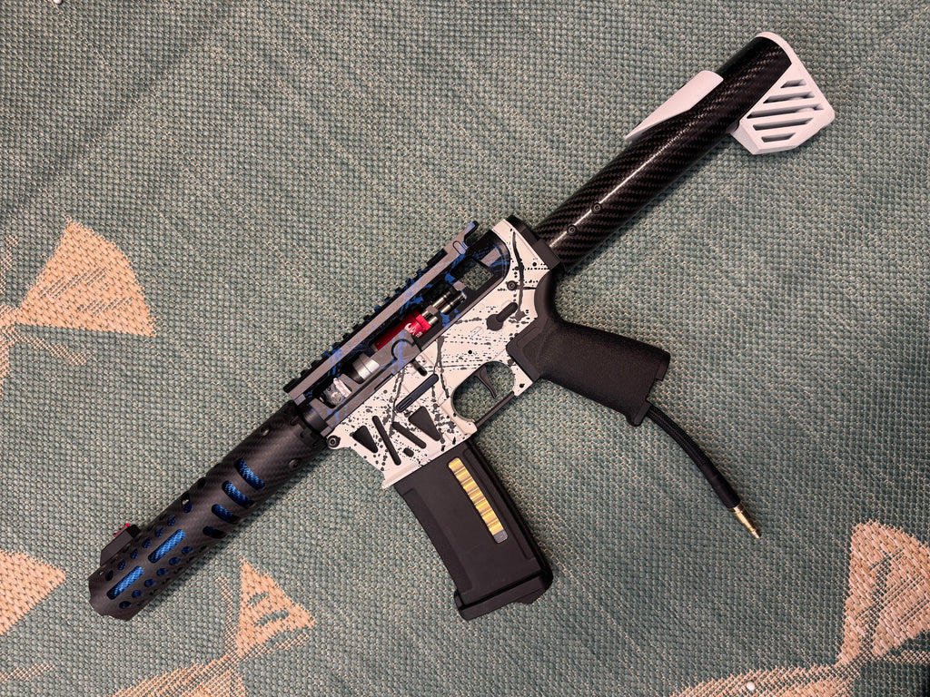 KA Tech MAC Polarstars F2 AR8 HPA M4 Carbon Type 4 Skeletonized Cerakote Splatter