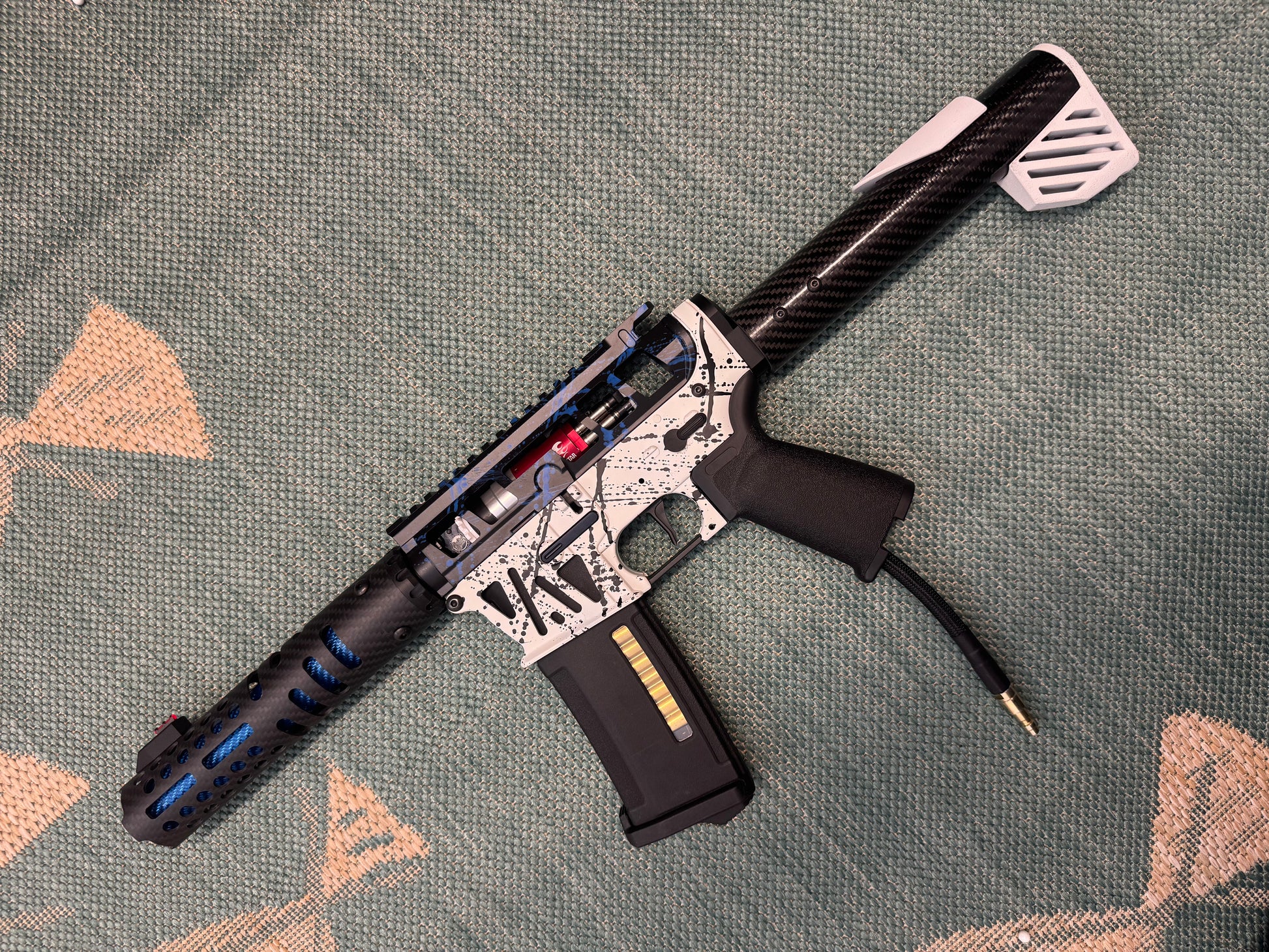 KA Tech MAC Polarstars F2 AR8 HPA M4 Carbon Type 4 Skeletonized Cerakote Splatter