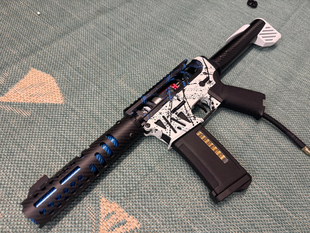 KA Tech MAC Polarstars F2 AR8 HPA M4 Carbon Type 4 Skeletonized Cerakote Splatter