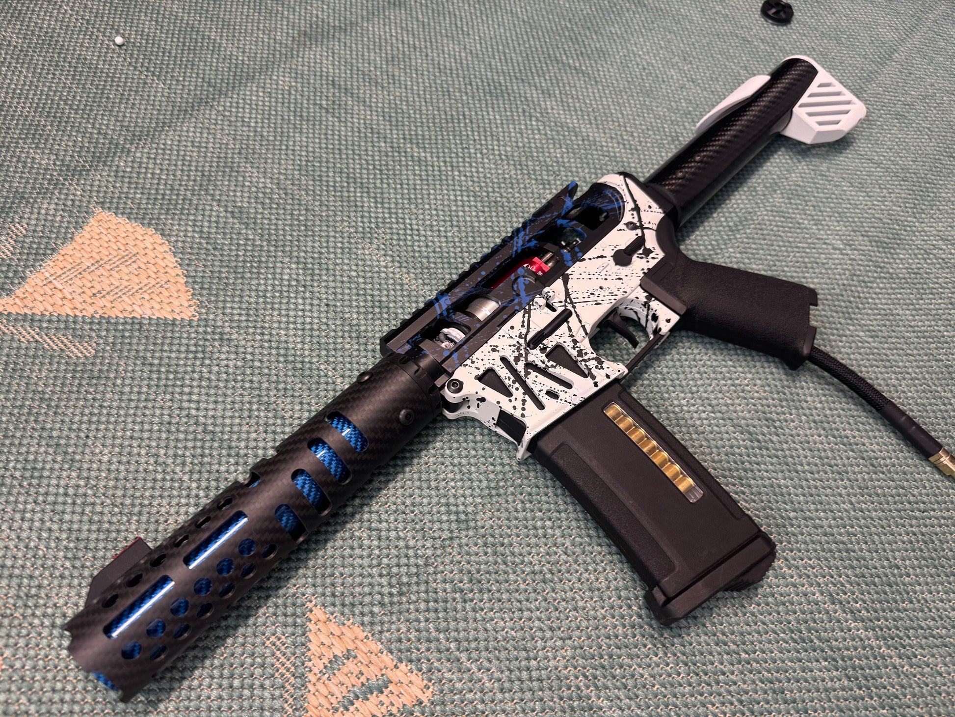KA Tech MAC Polarstars F2 AR8 HPA M4 Carbon Type 4 Skeletonized Cerakote Splatter