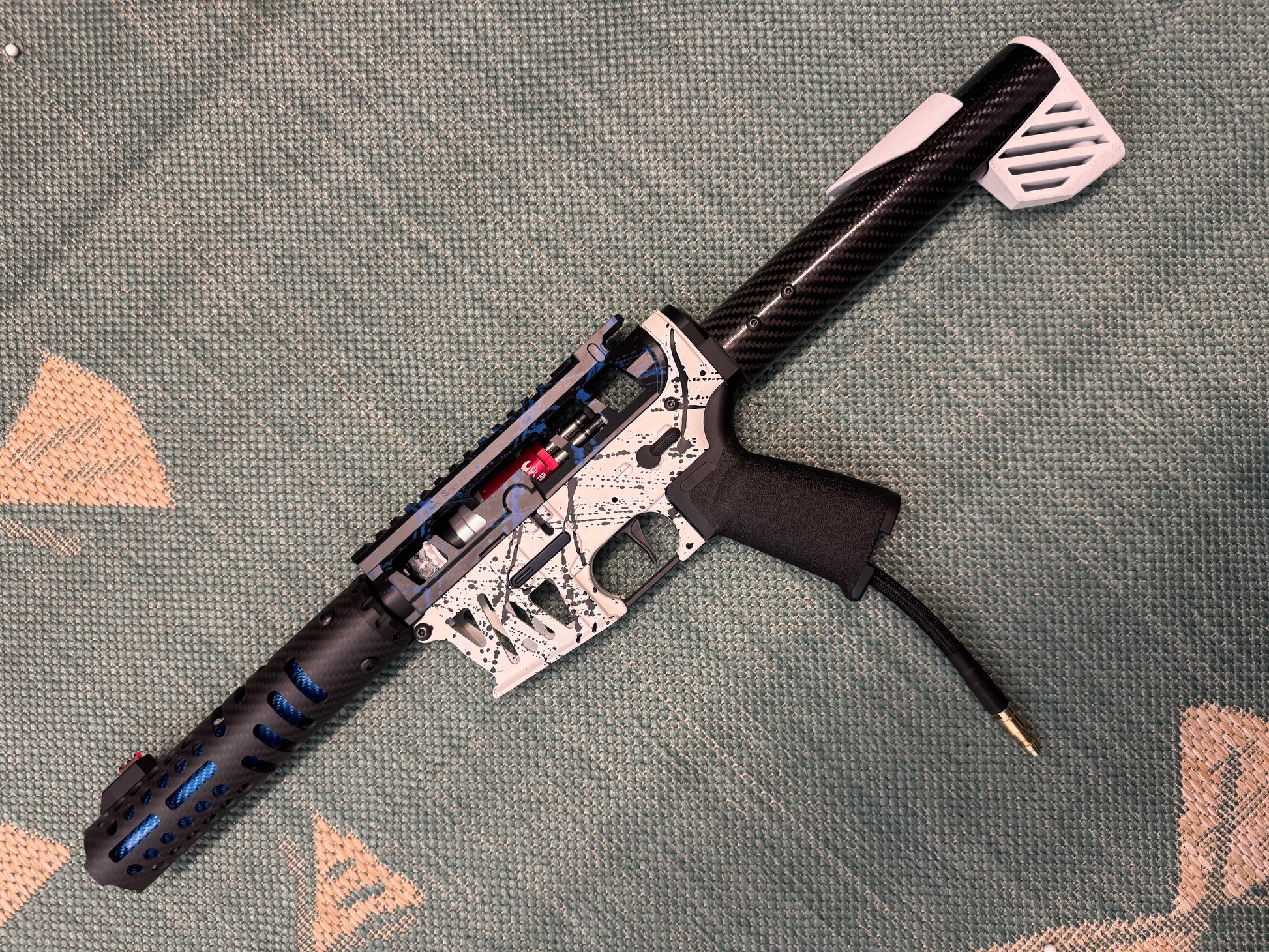 KA Tech MAC Polarstars F2 AR8 HPA M4 Carbon Type 4 Skeletonized Cerakote Splatter