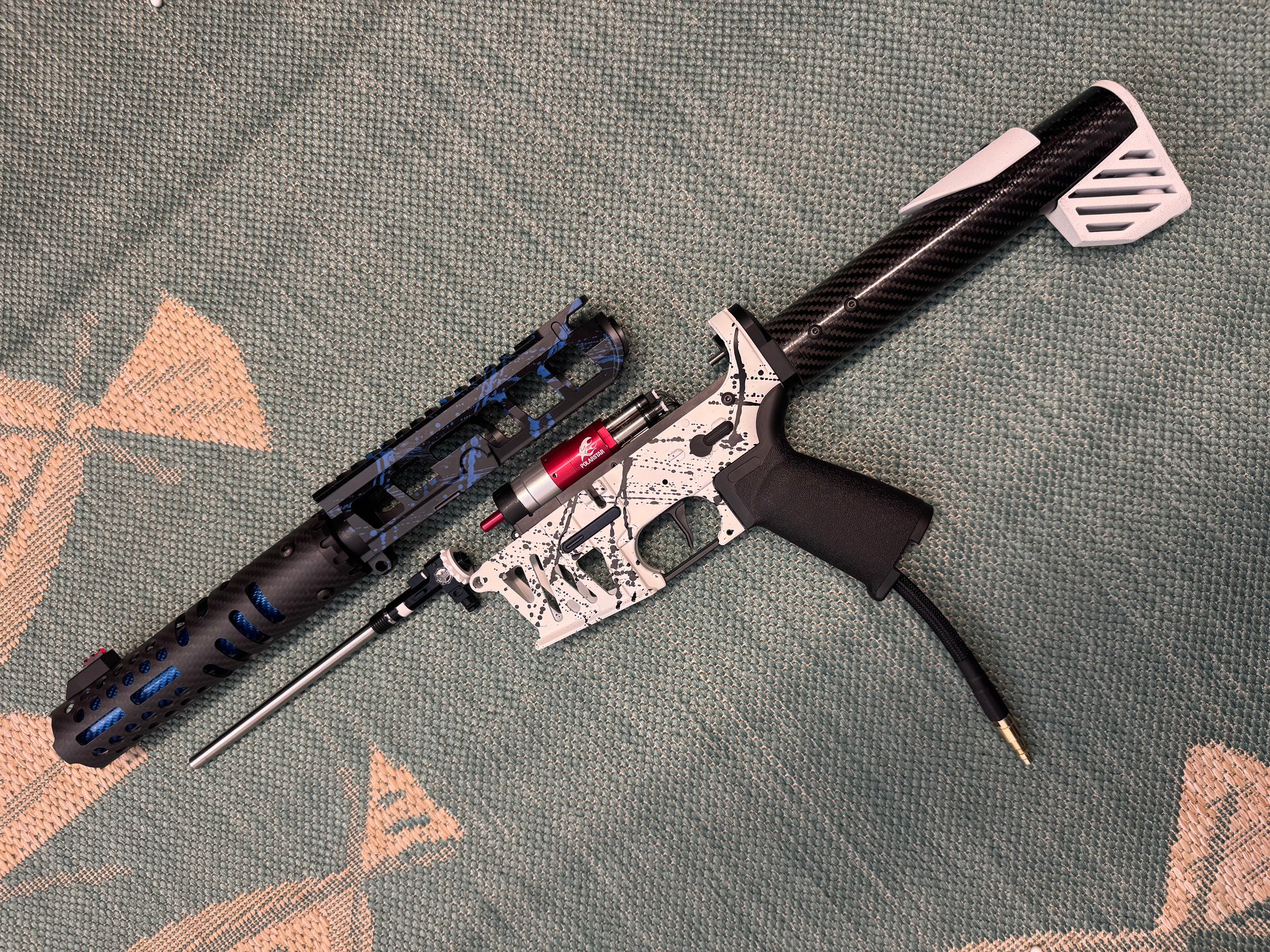 KA Tech MAC Polarstars F2 AR8 HPA M4 Carbon Type 4 Skeletonized Cerakote Splatter